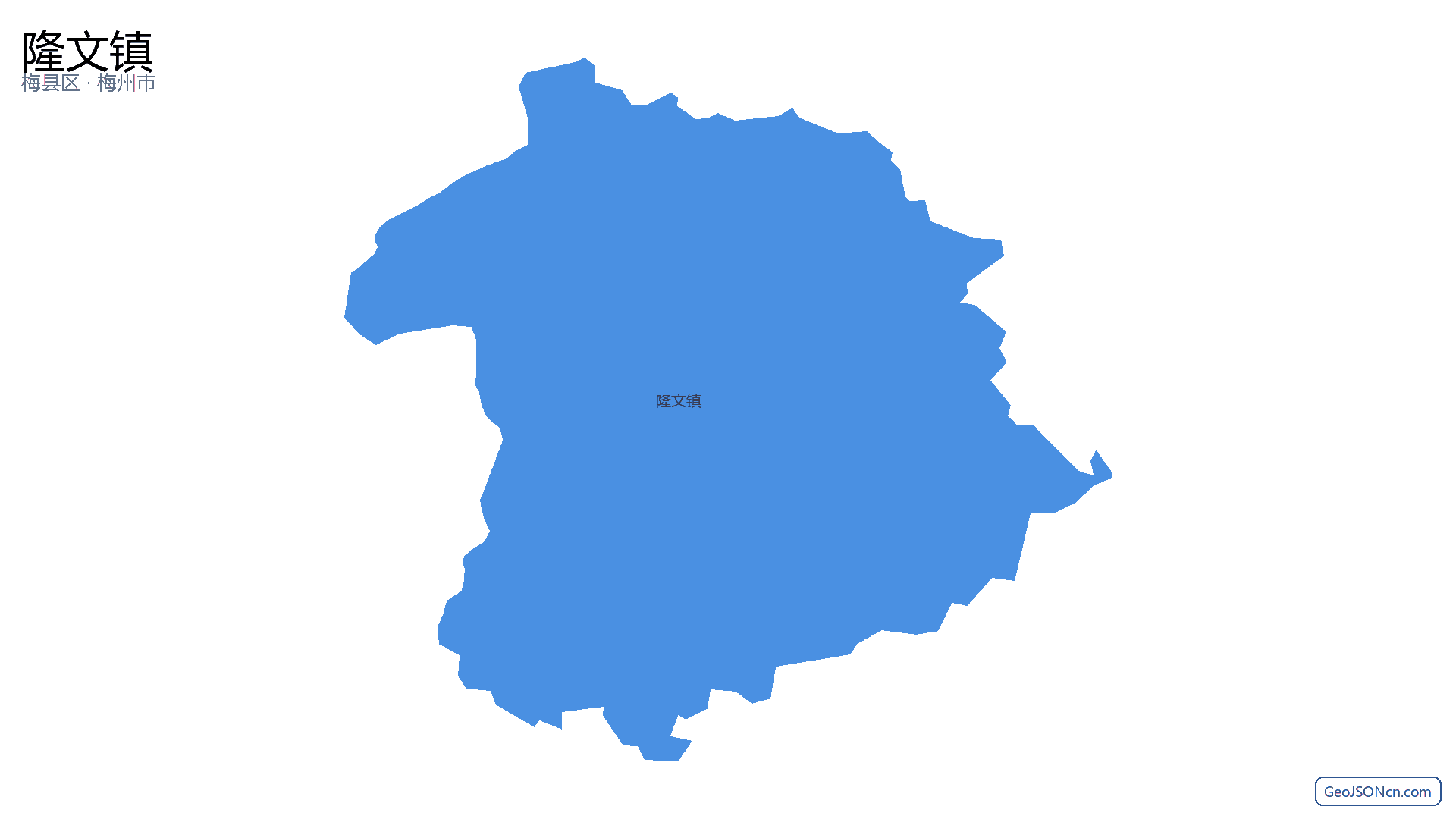 隆文镇行政区划边界地图（梅县区·梅州市）,提供GeoJSON、SHP矢量边界数据下载及高清地图大图(PNG/JPG) - GeoJSONcn.com