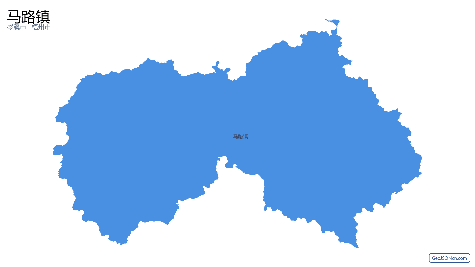 马路镇行政区划边界地图(岑溪市·梧州市),提供GeoJSON、SHP矢量边界数据下载及高清地图大图(PNG/JPG) - GeoJSONcn.com
