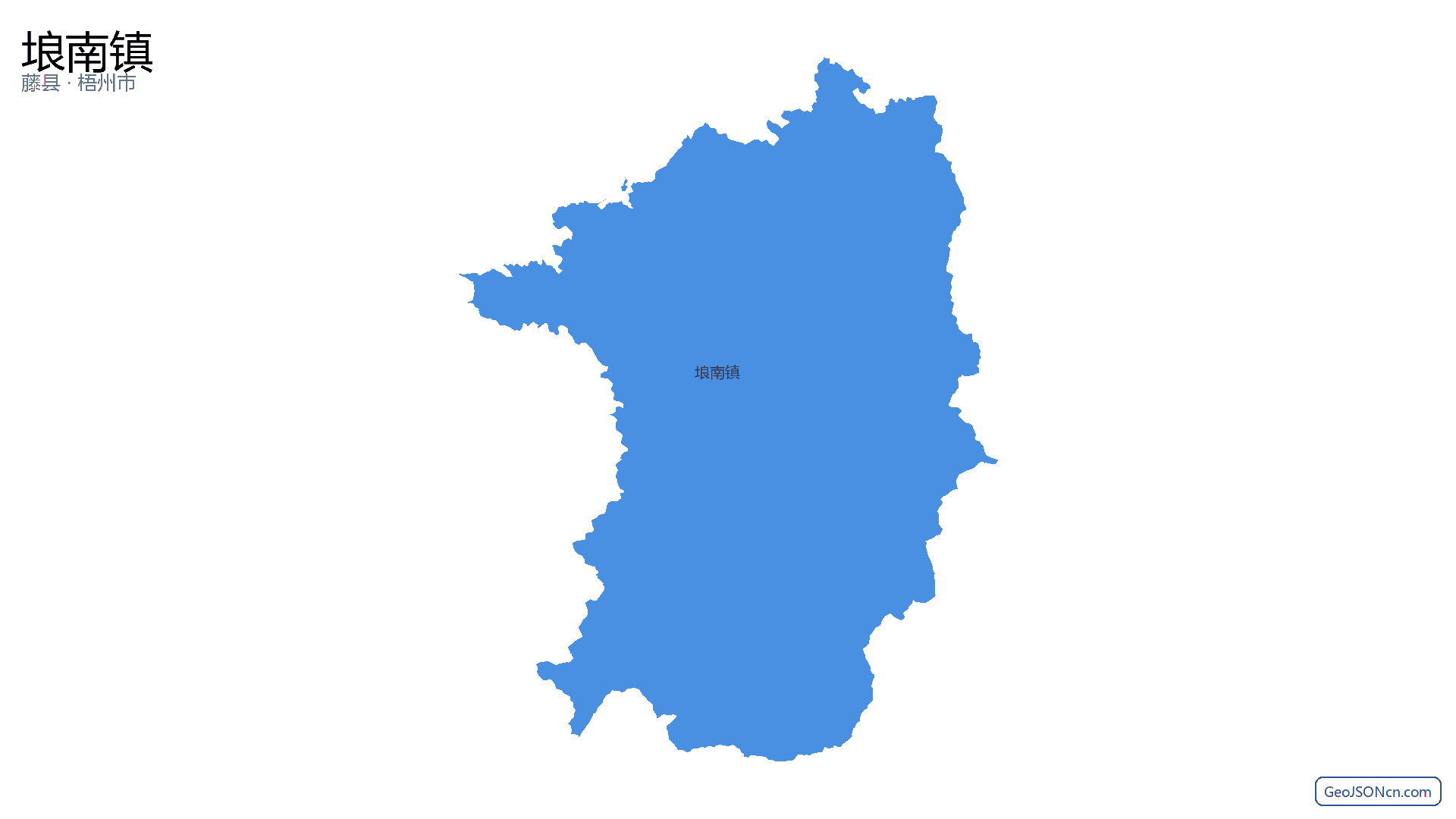 埌南镇行政区划边界地图(藤县·梧州市),提供GeoJSON、SHP矢量边界数据下载及高清地图大图(PNG/JPG) - GeoJSONcn.com