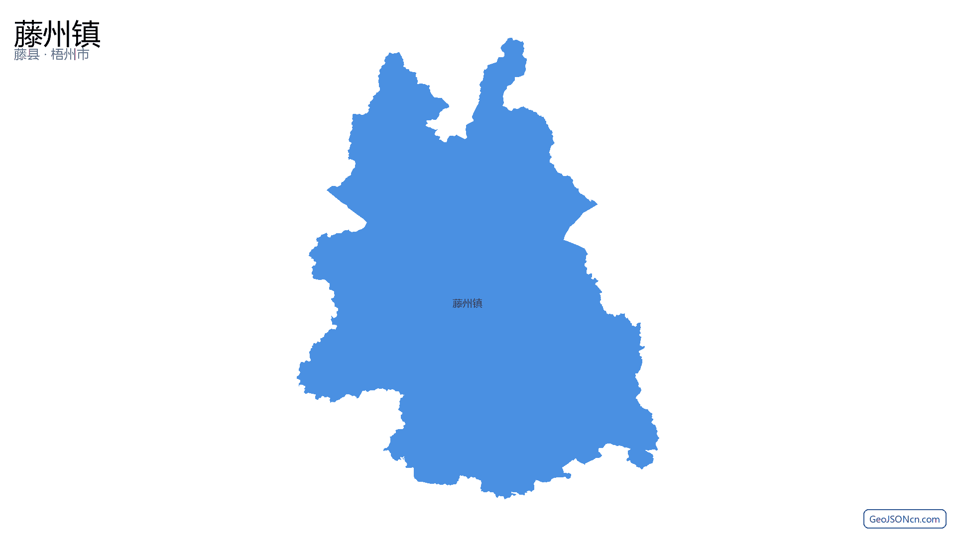 藤州镇行政区划边界地图(藤县·梧州市),提供GeoJSON、SHP矢量边界数据下载及高清地图大图(PNG/JPG) - GeoJSONcn.com