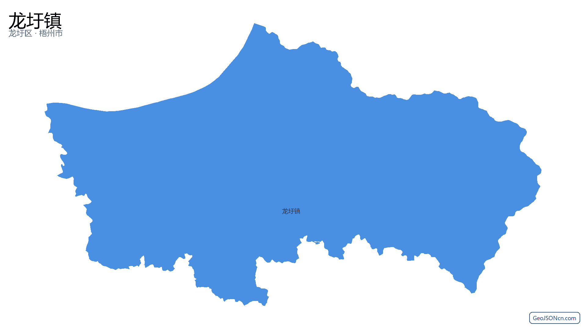 龙圩镇行政区划边界地图(龙圩区·梧州市),提供GeoJSON、SHP矢量边界数据下载及高清地图大图(PNG/JPG) - GeoJSONcn.com