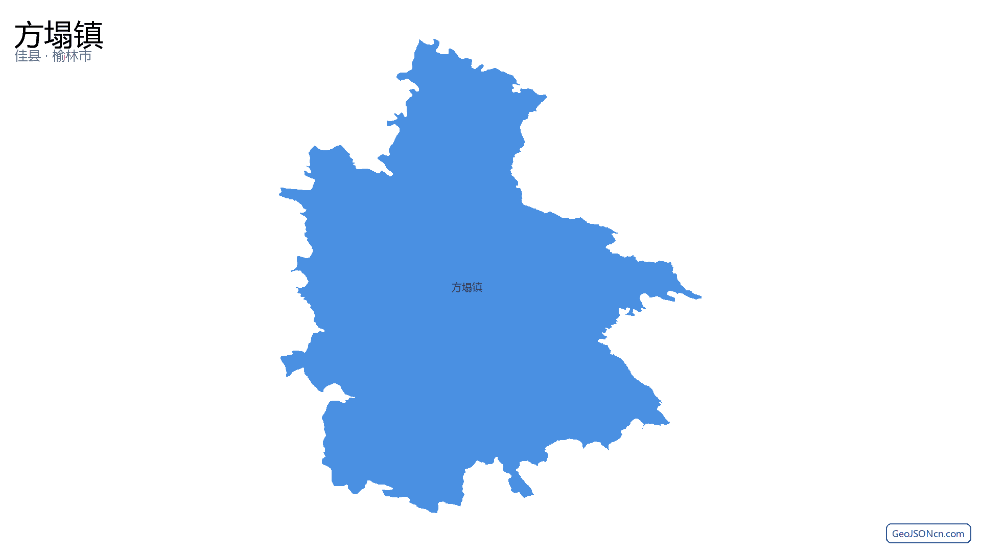 方塌镇行政区划边界地图(佳县·榆林市),提供GeoJSON、SHP矢量边界数据下载及高清地图大图(PNG/JPG) - GeoJSONcn.com