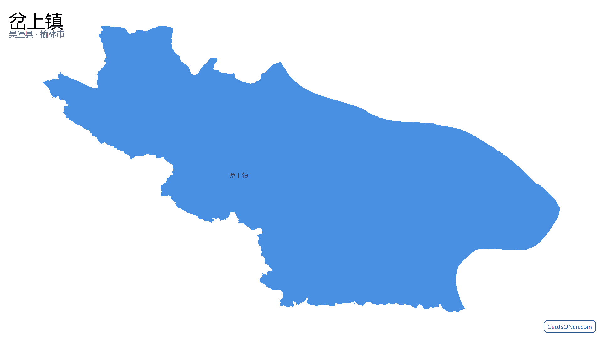岔上镇行政区划边界地图（吴堡县·榆林市）,提供GeoJSON、SHP矢量边界数据下载及高清地图大图(PNG/JPG) - GeoJSONcn.com