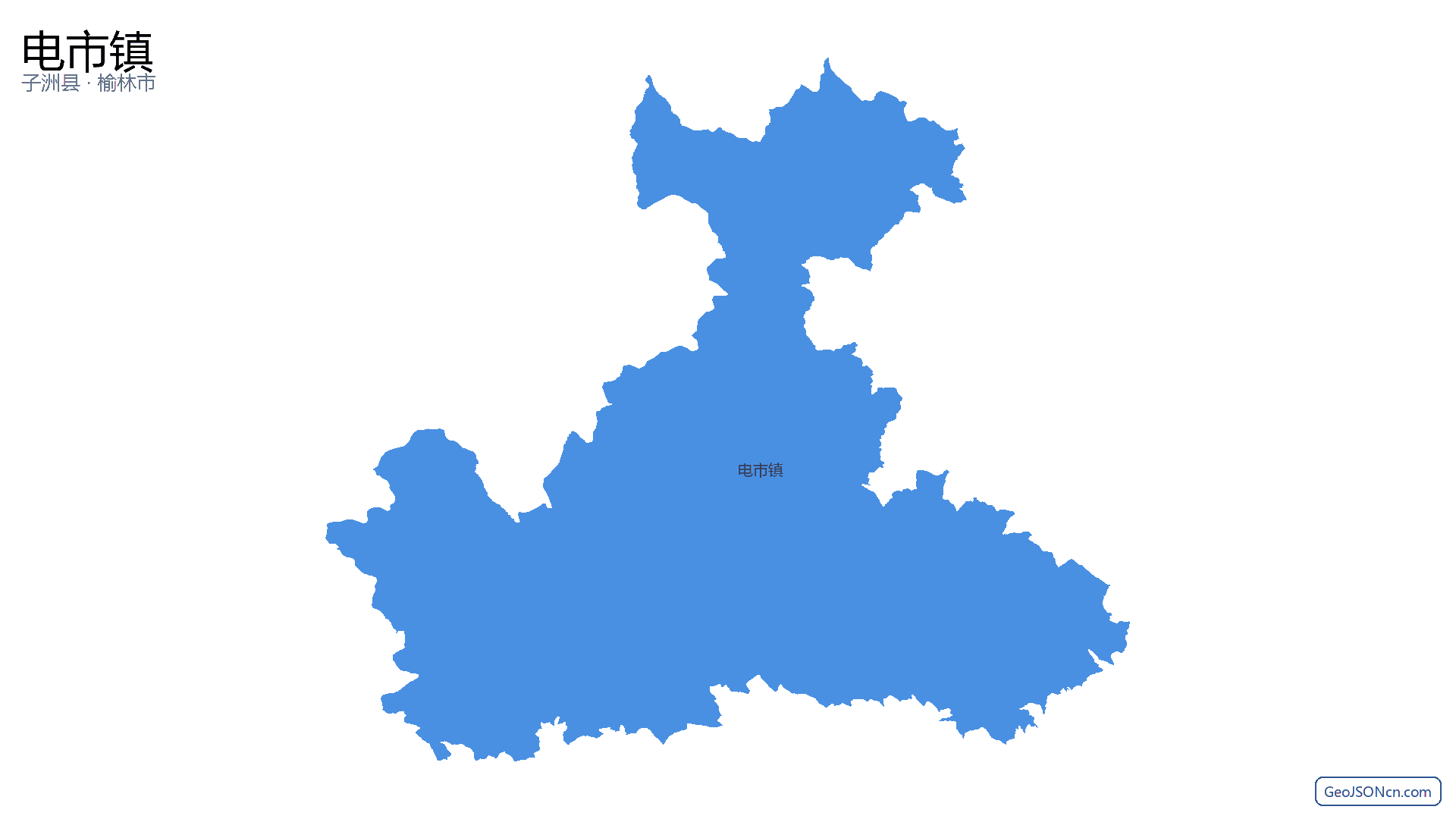 电市镇行政区划边界地图（子洲县·榆林市）,提供GeoJSON、SHP矢量边界数据下载及高清地图大图(PNG/JPG) - GeoJSONcn.com