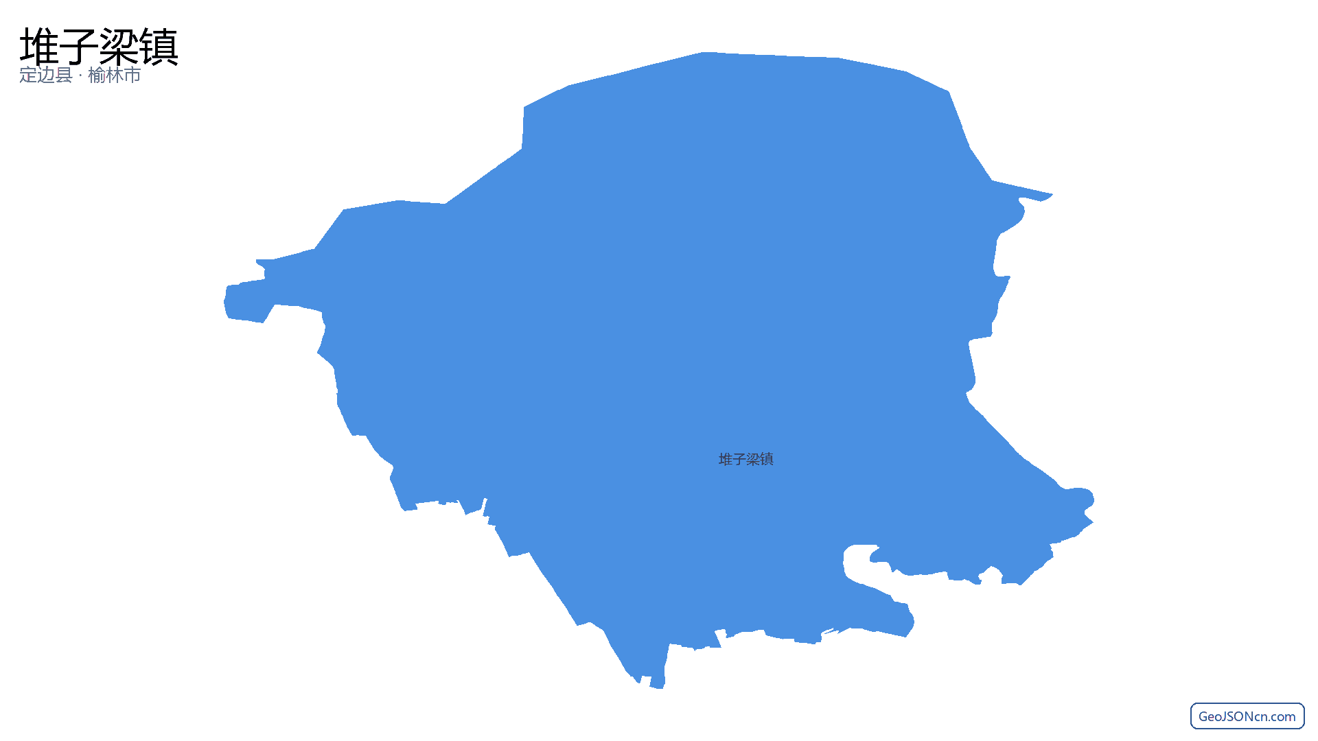 堆子梁镇行政区划边界地图(定边县·榆林市),提供GeoJSON、SHP矢量边界数据下载及高清地图大图(PNG/JPG) - GeoJSONcn.com