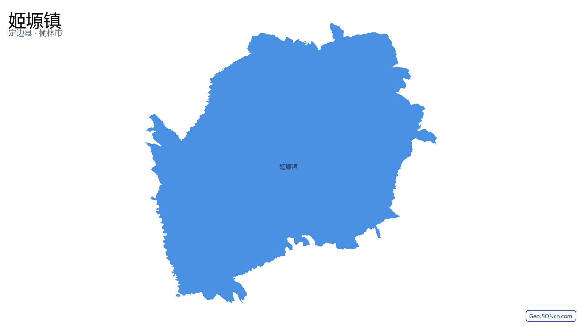 姬塬镇行政区划边界地图(定边县·榆林市),提供GeoJSON、SHP矢量边界数据下载及高清地图大图(PNG/JPG) - GeoJSONcn.com