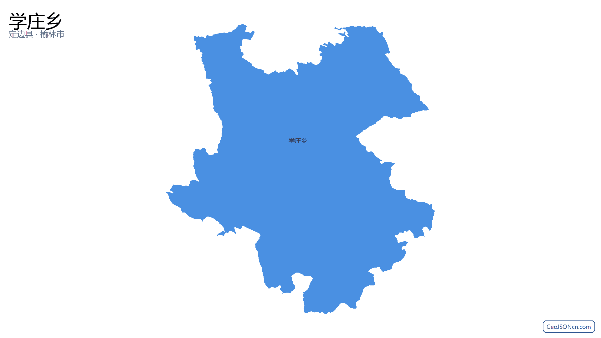 学庄乡行政区划边界地图（定边县·榆林市）,提供GeoJSON、SHP矢量边界数据下载及高清地图大图(PNG/JPG) - GeoJSONcn.com