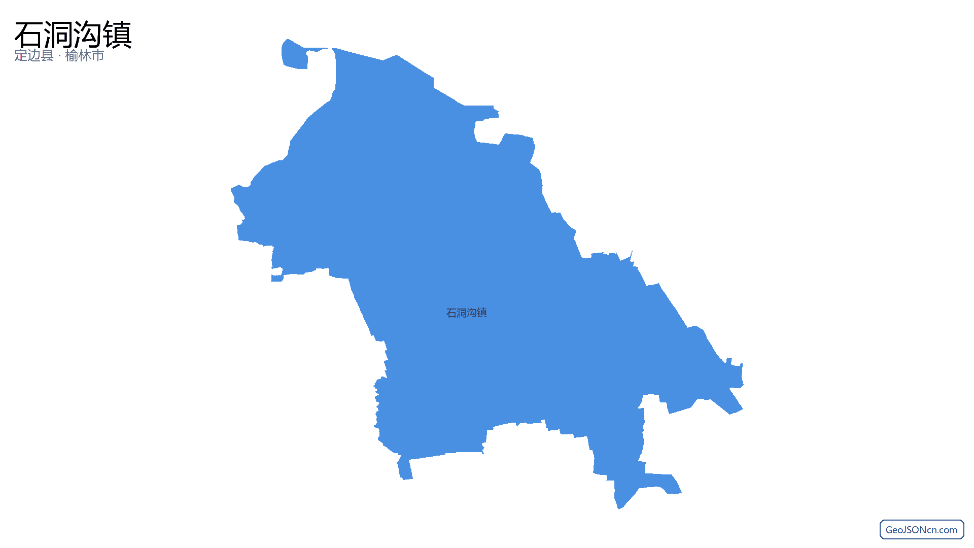 石洞沟镇行政区划边界地图（定边县·榆林市）,提供GeoJSON、SHP矢量边界数据下载及高清地图大图(PNG/JPG) - GeoJSONcn.com