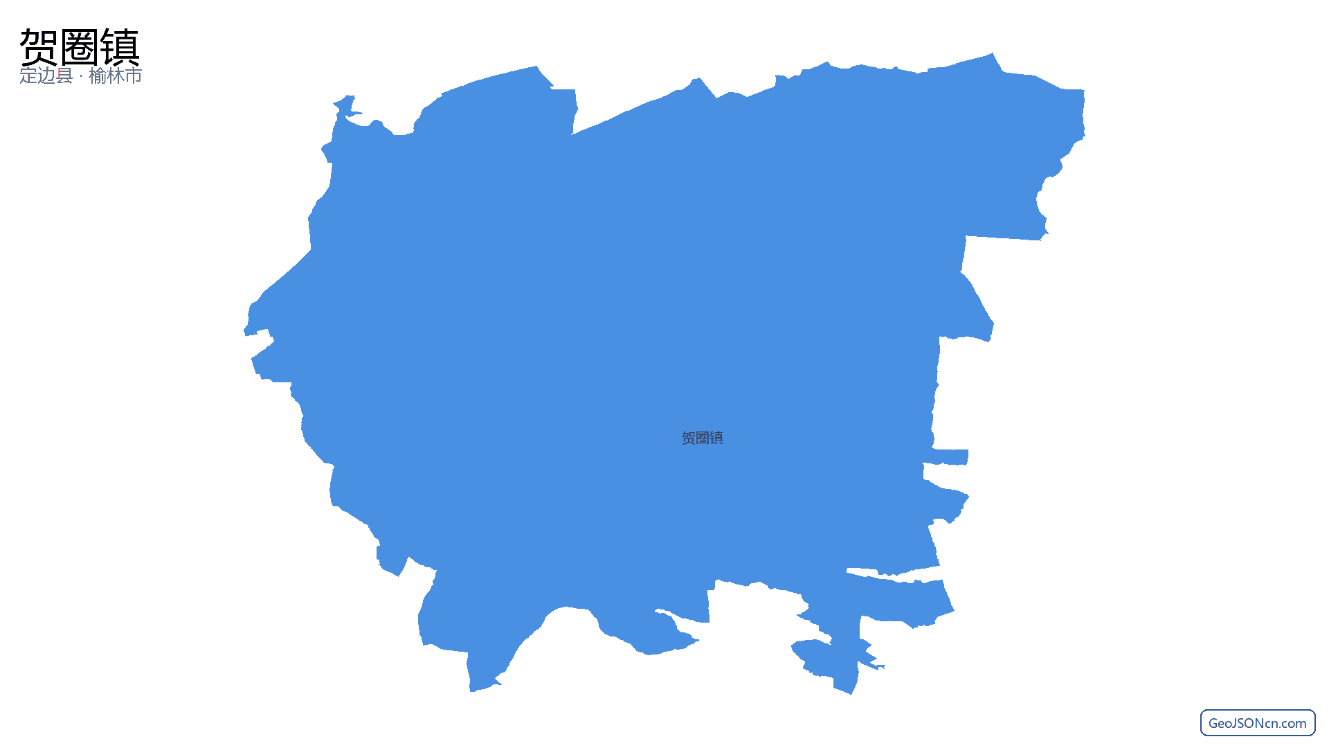 贺圈镇行政区划边界地图(定边县·榆林市),提供GeoJSON、SHP矢量边界数据下载及高清地图大图(PNG/JPG) - GeoJSONcn.com