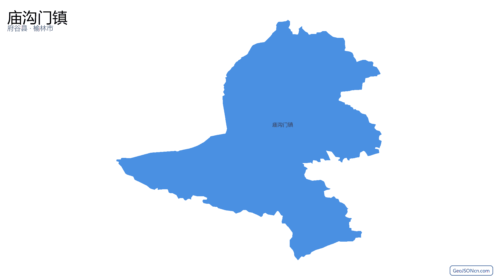庙沟门镇行政区划边界地图（府谷县·榆林市）,提供GeoJSON、SHP矢量边界数据下载及高清地图大图(PNG/JPG) - GeoJSONcn.com