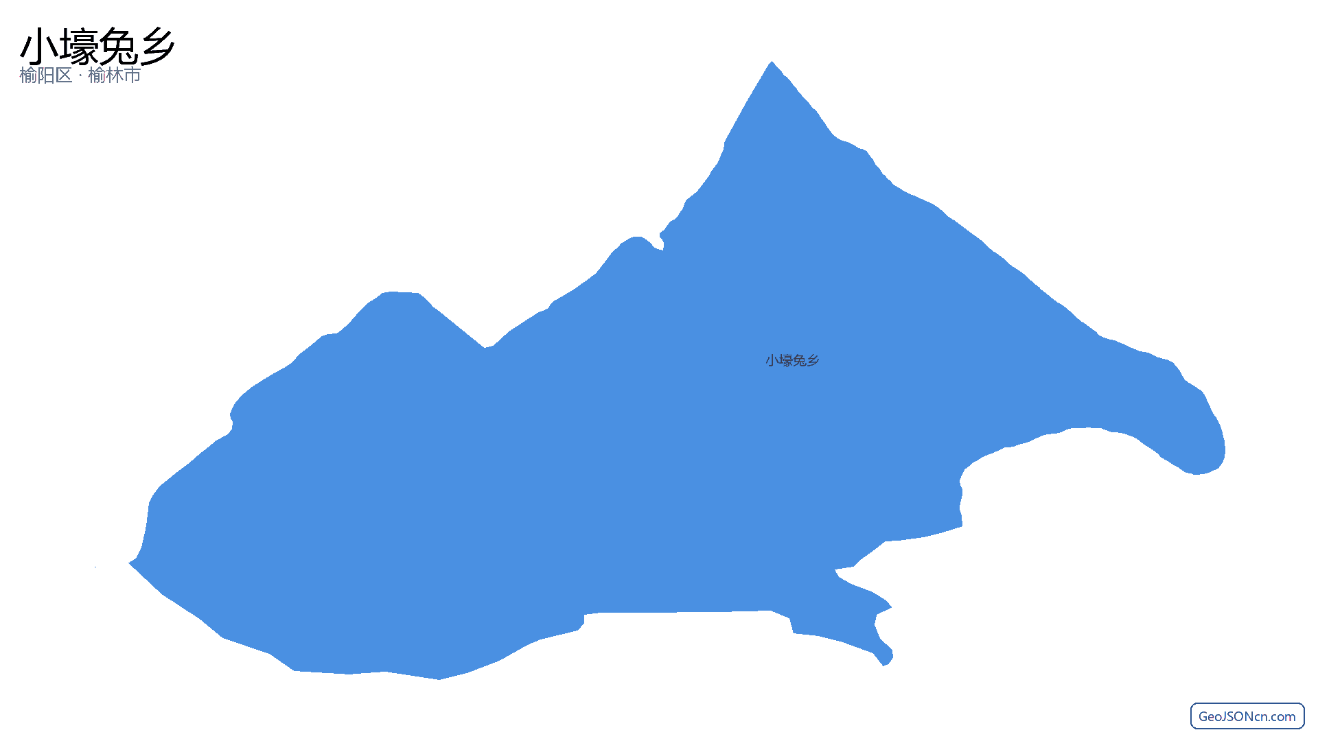 小壕兔乡行政区划边界地图(榆阳区·榆林市),提供GeoJSON、SHP矢量边界数据下载及高清地图大图(PNG/JPG) - GeoJSONcn.com