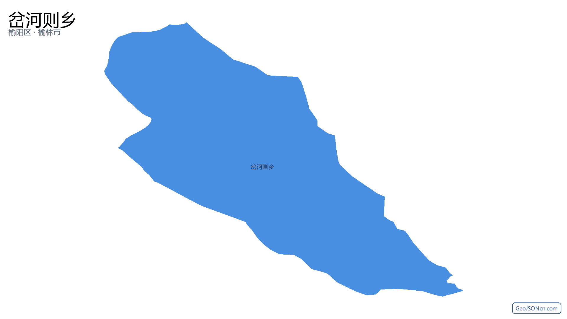 岔河则乡行政区划边界地图(榆阳区·榆林市),提供GeoJSON、SHP矢量边界数据下载及高清地图大图(PNG/JPG) - GeoJSONcn.com