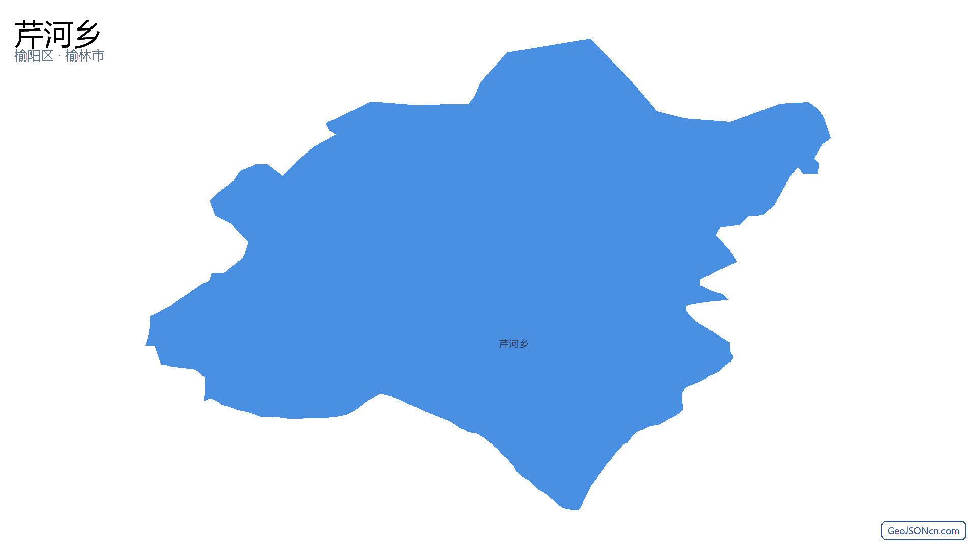 芹河乡行政区划边界地图(榆阳区·榆林市),提供GeoJSON、SHP矢量边界数据下载及高清地图大图(PNG/JPG) - GeoJSONcn.com