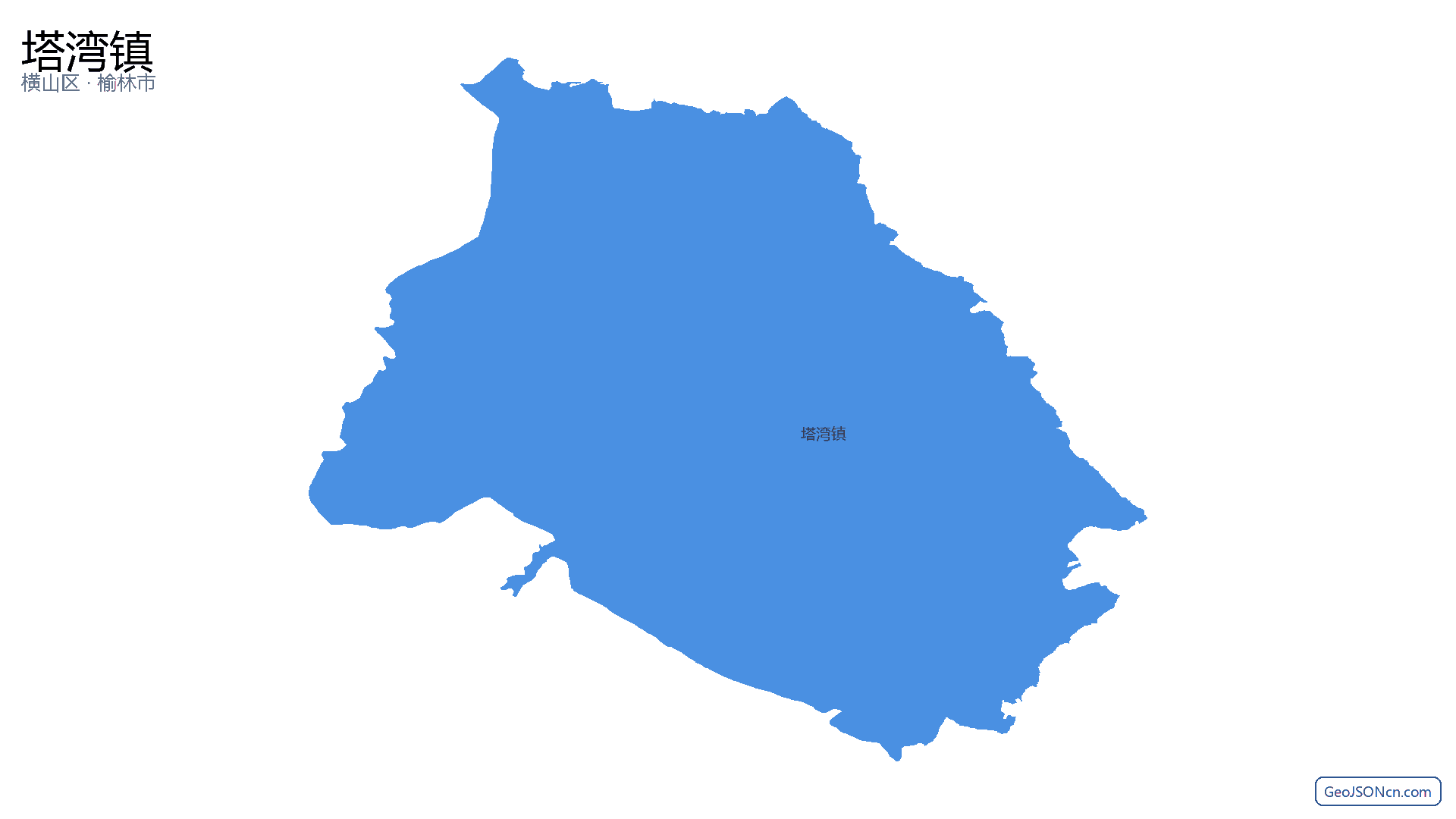 塔湾镇行政区划边界地图（横山区·榆林市）,提供GeoJSON、SHP矢量边界数据下载及高清地图大图(PNG/JPG) - GeoJSONcn.com