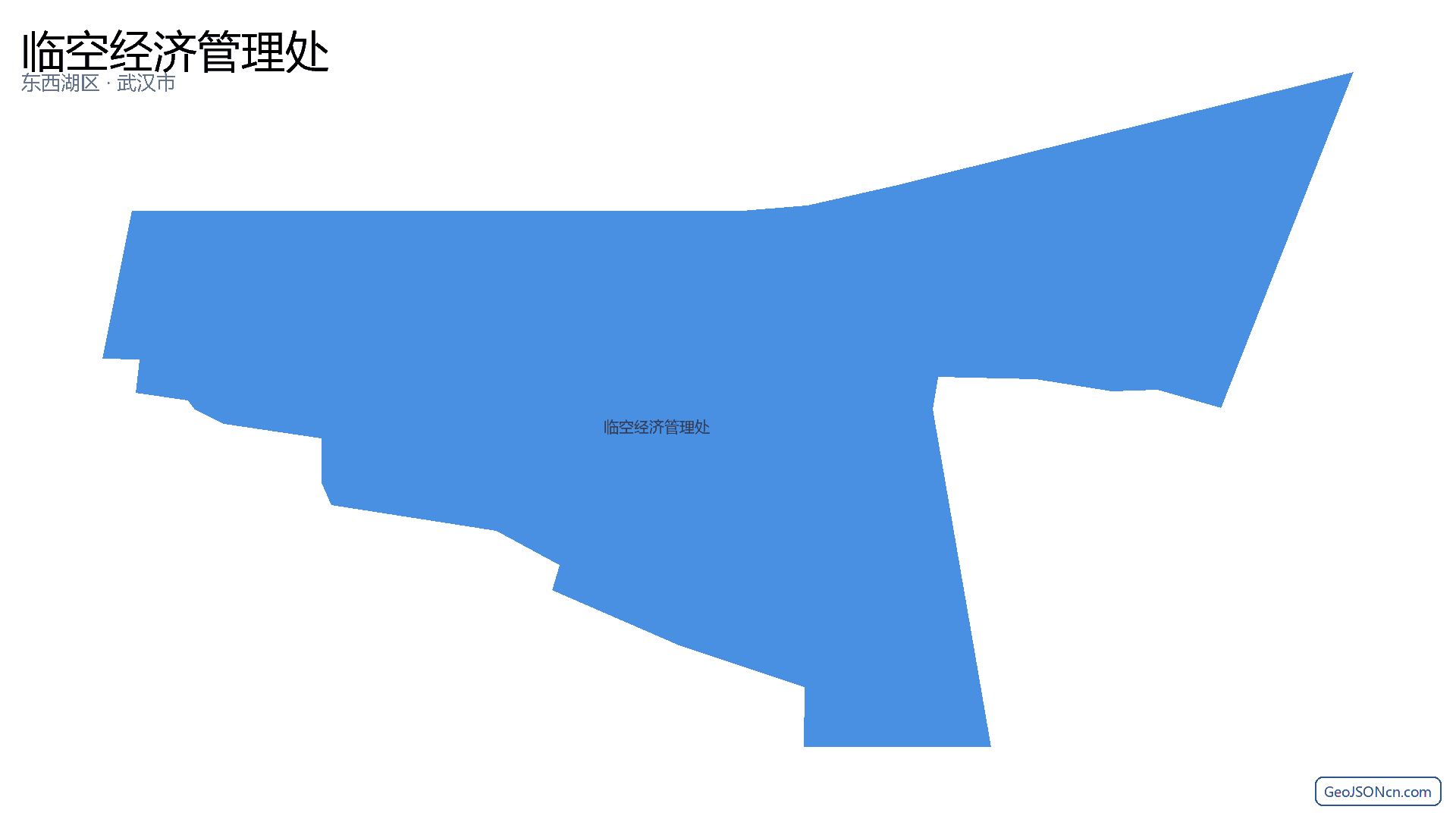 临空经济管理处行政区划边界地图（东西湖区·武汉市）,提供GeoJSON、SHP矢量边界数据下载及高清地图大图(PNG/JPG) - GeoJSONcn.com