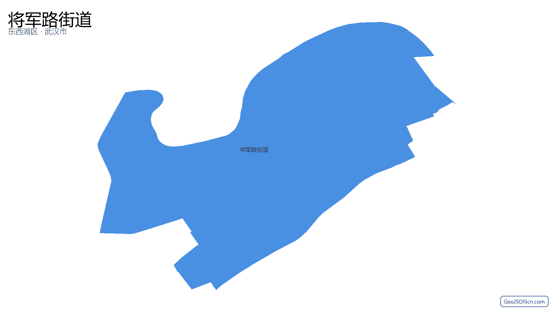 将军路街道行政区划边界地图（东西湖区·武汉市）,提供GeoJSON、SHP矢量边界数据下载及高清地图大图(PNG/JPG) - GeoJSONcn.com