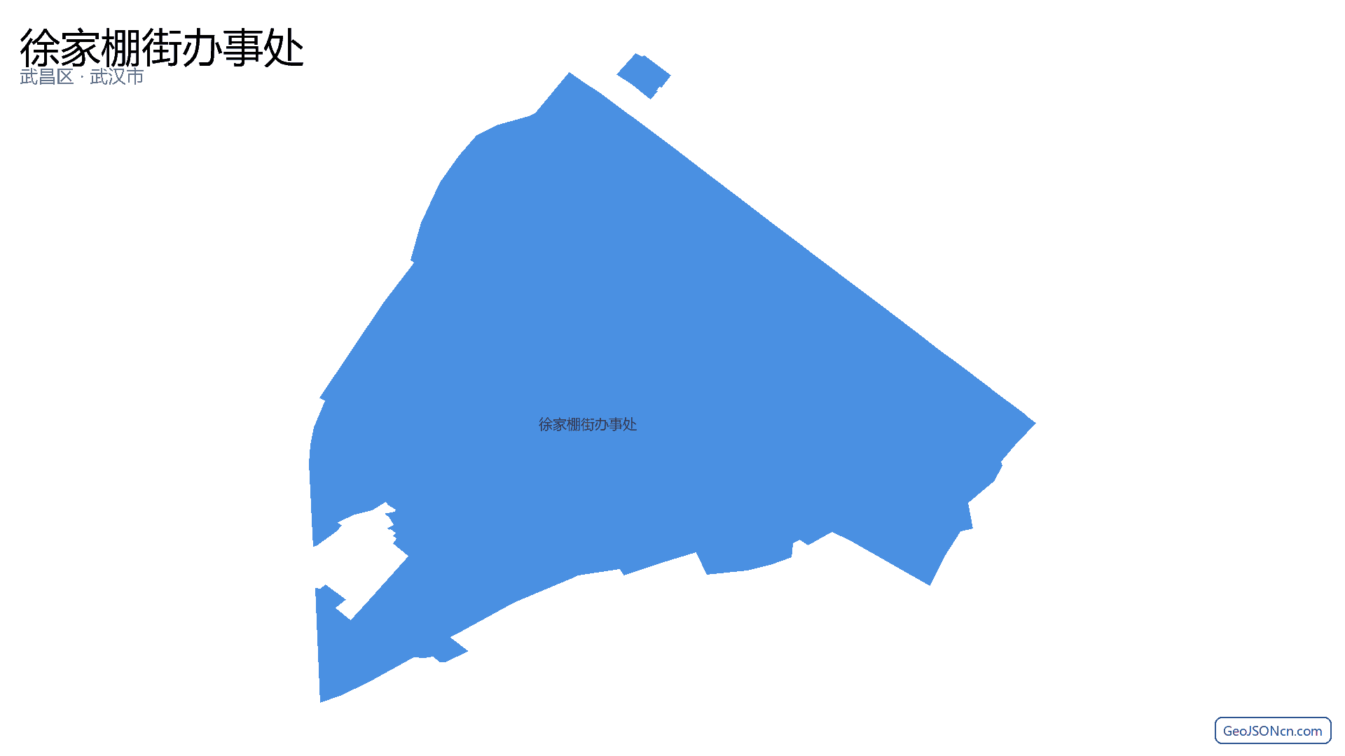 徐家棚街办事处行政区划边界地图（武昌区·武汉市）,提供GeoJSON、SHP矢量边界数据下载及高清地图大图(PNG/JPG) - GeoJSONcn.com