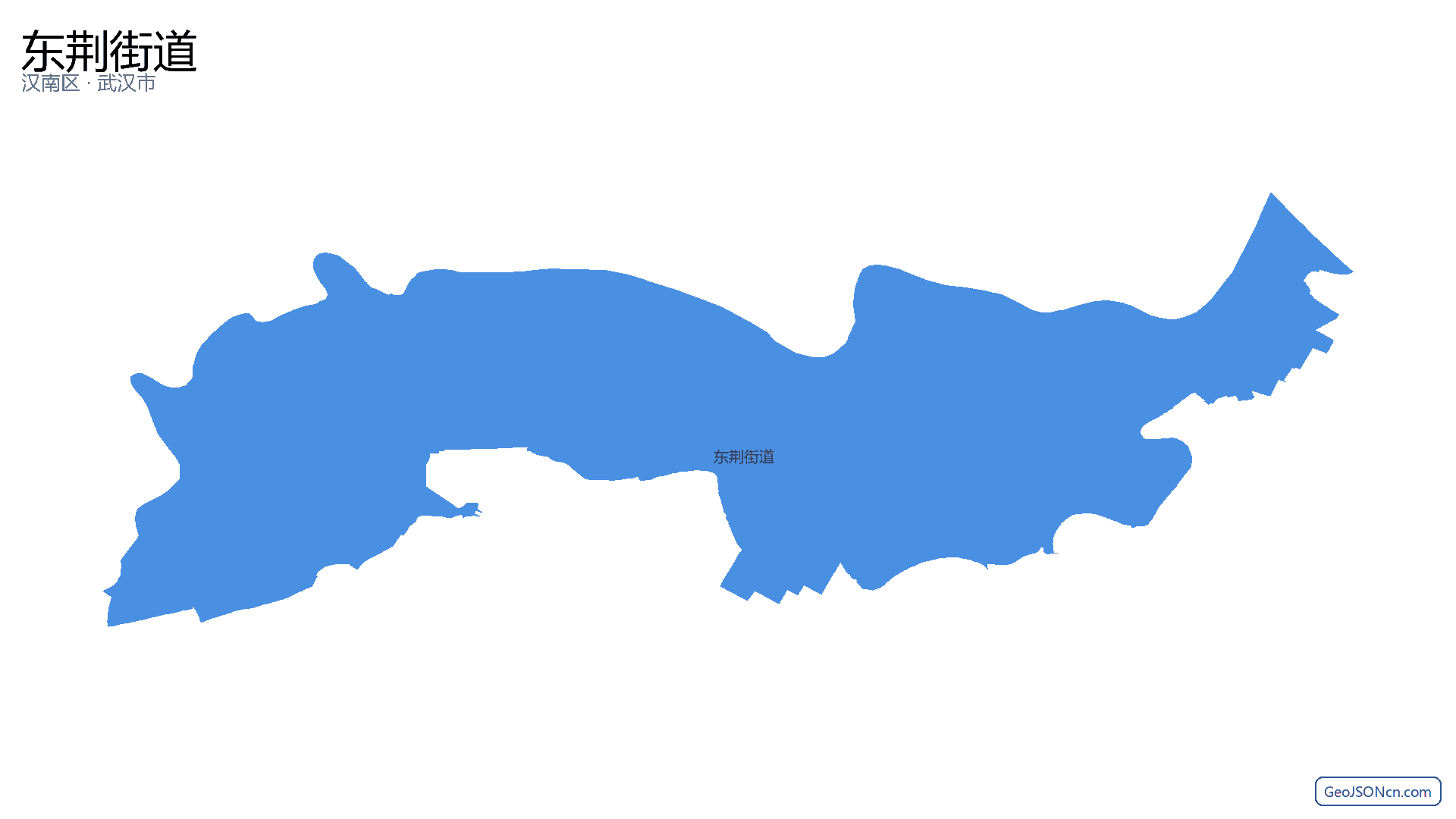 东荆街道行政区划边界地图(汉南区·武汉市),提供GeoJSON、SHP矢量边界数据下载及高清地图大图(PNG/JPG) - GeoJSONcn.com