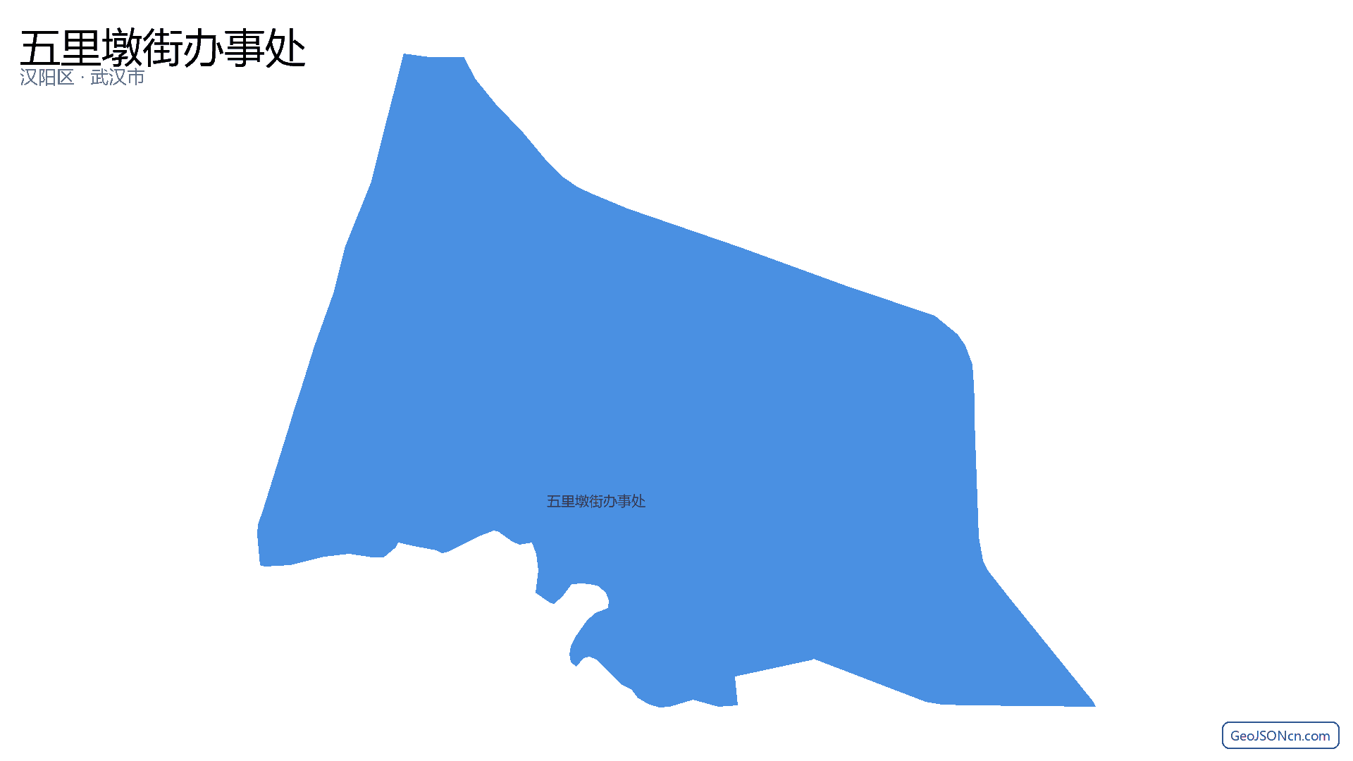 五里墩街办事处行政区划边界地图(汉阳区·武汉市),提供GeoJSON、SHP矢量边界数据下载及高清地图大图(PNG/JPG) - GeoJSONcn.com