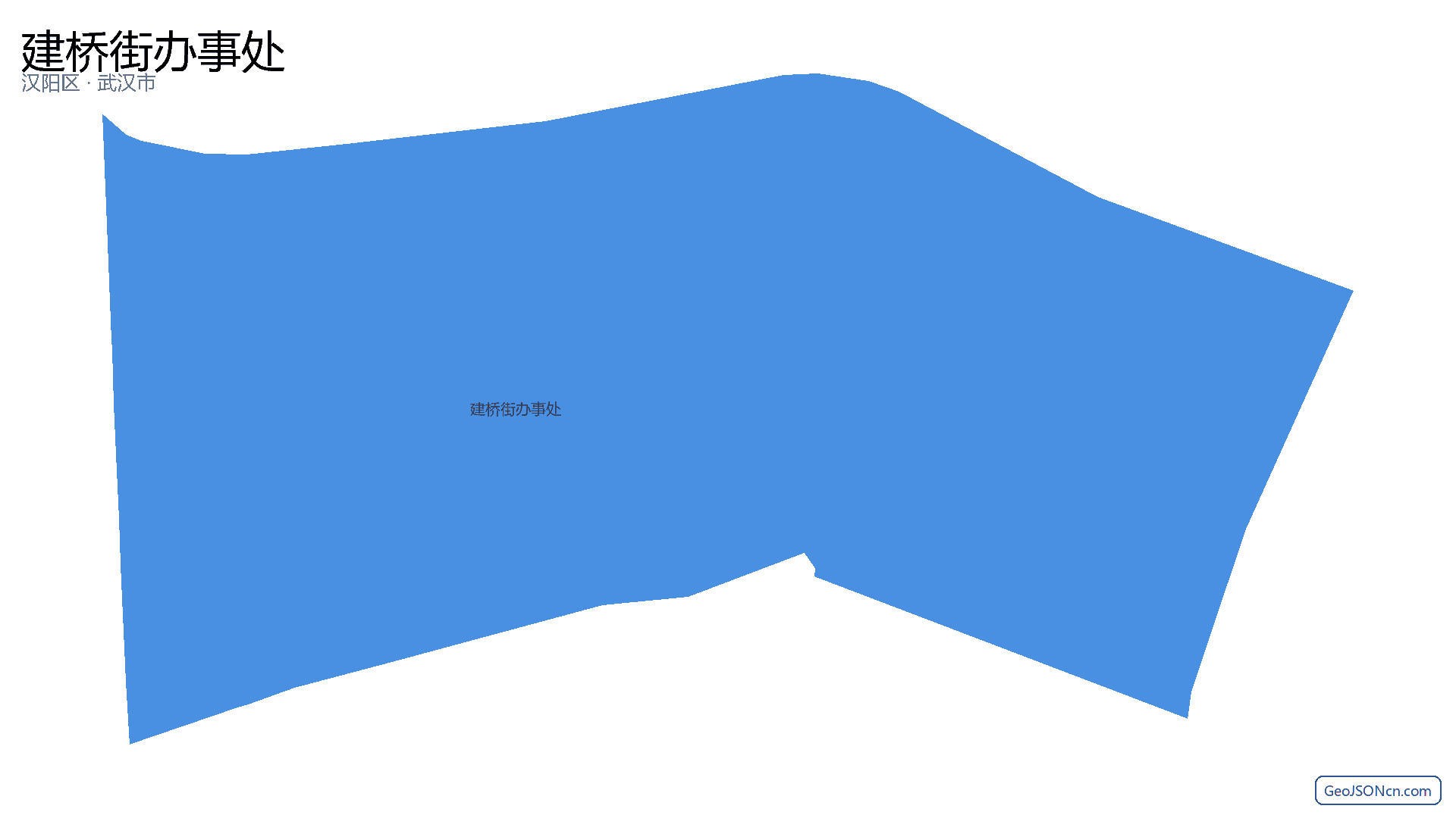 建桥街办事处行政区划边界地图(汉阳区·武汉市),提供GeoJSON、SHP矢量边界数据下载及高清地图大图(PNG/JPG) - GeoJSONcn.com