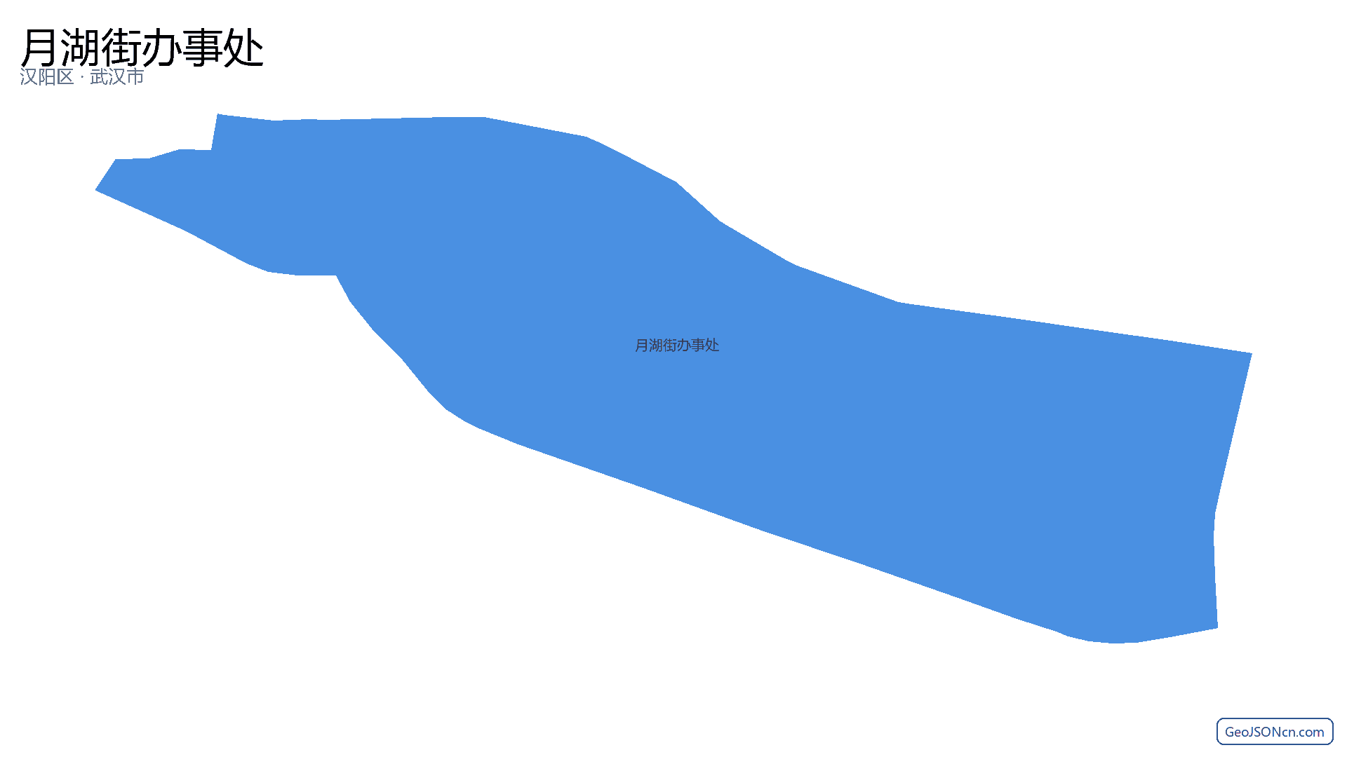 月湖街办事处行政区划边界地图(汉阳区·武汉市),提供GeoJSON、SHP矢量边界数据下载及高清地图大图(PNG/JPG) - GeoJSONcn.com
