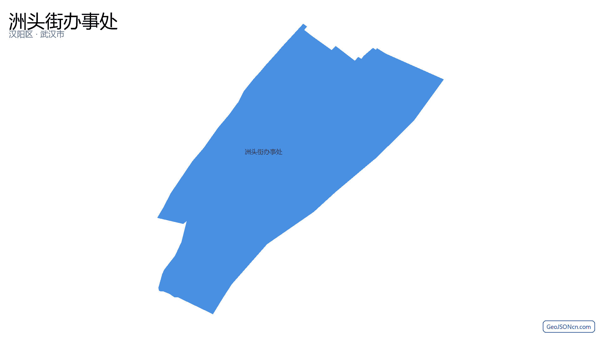 洲头街办事处行政区划边界地图(汉阳区·武汉市),提供GeoJSON、SHP矢量边界数据下载及高清地图大图(PNG/JPG) - GeoJSONcn.com