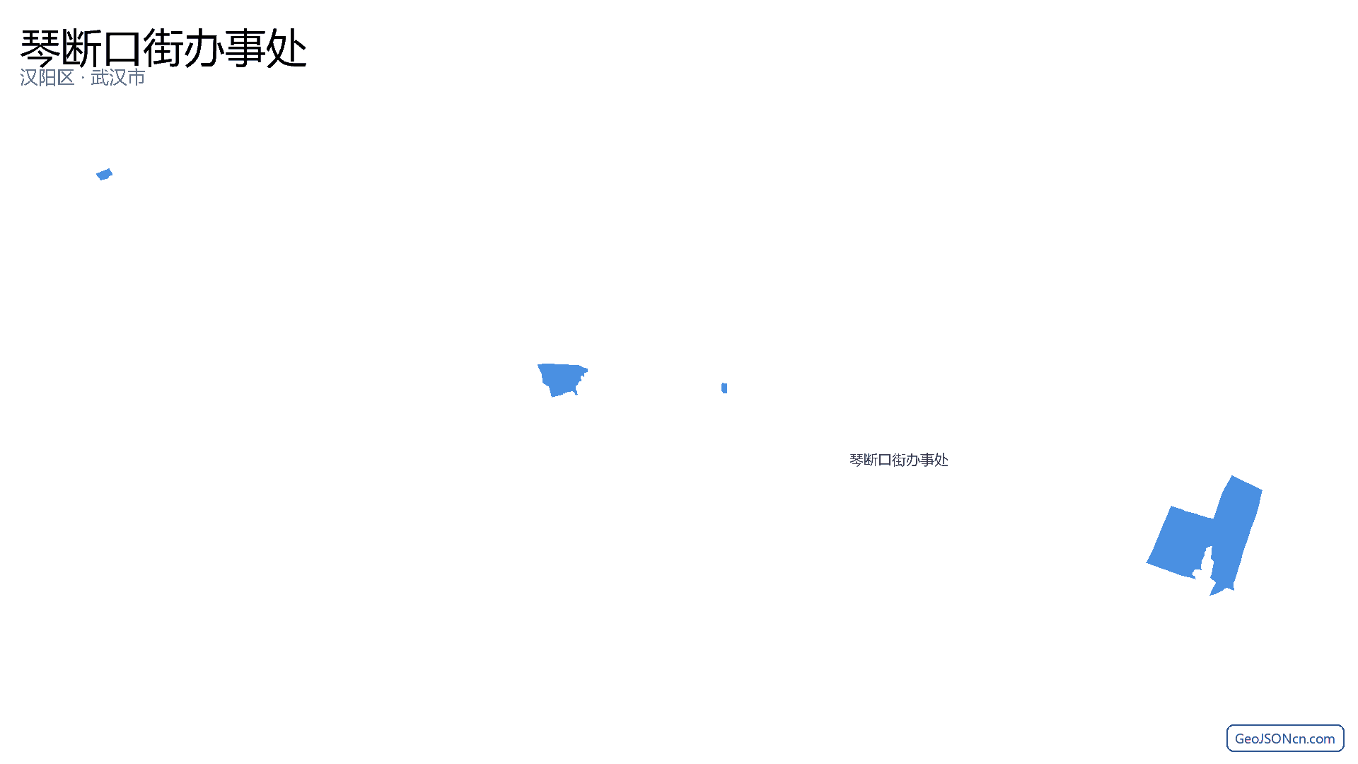 琴断口街办事处行政区划边界地图(汉阳区·武汉市),提供GeoJSON、SHP矢量边界数据下载及高清地图大图(PNG/JPG) - GeoJSONcn.com