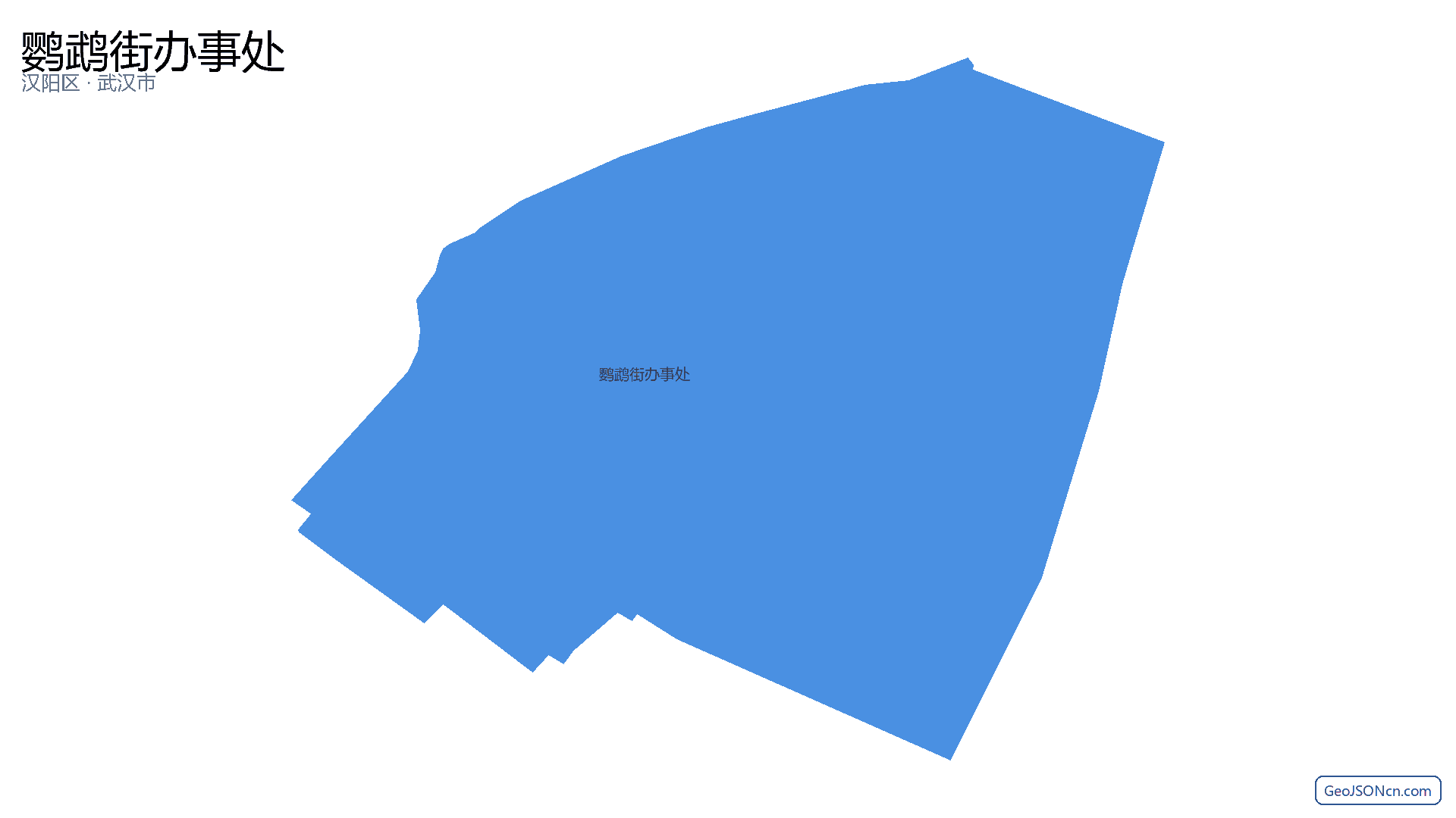 鹦鹉街办事处行政区划边界地图（汉阳区·武汉市）,提供GeoJSON、SHP矢量边界数据下载及高清地图大图(PNG/JPG) - GeoJSONcn.com