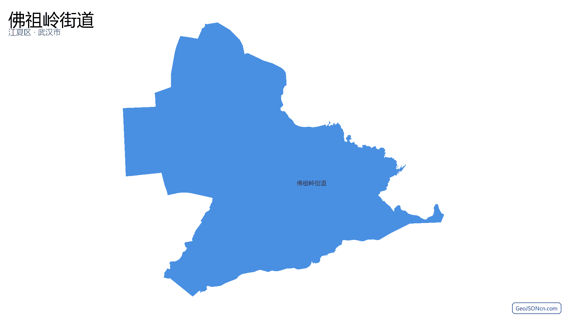 佛祖岭街道行政区划边界地图(江夏区·武汉市),提供GeoJSON、SHP矢量边界数据下载及高清地图大图(PNG/JPG) - GeoJSONcn.com