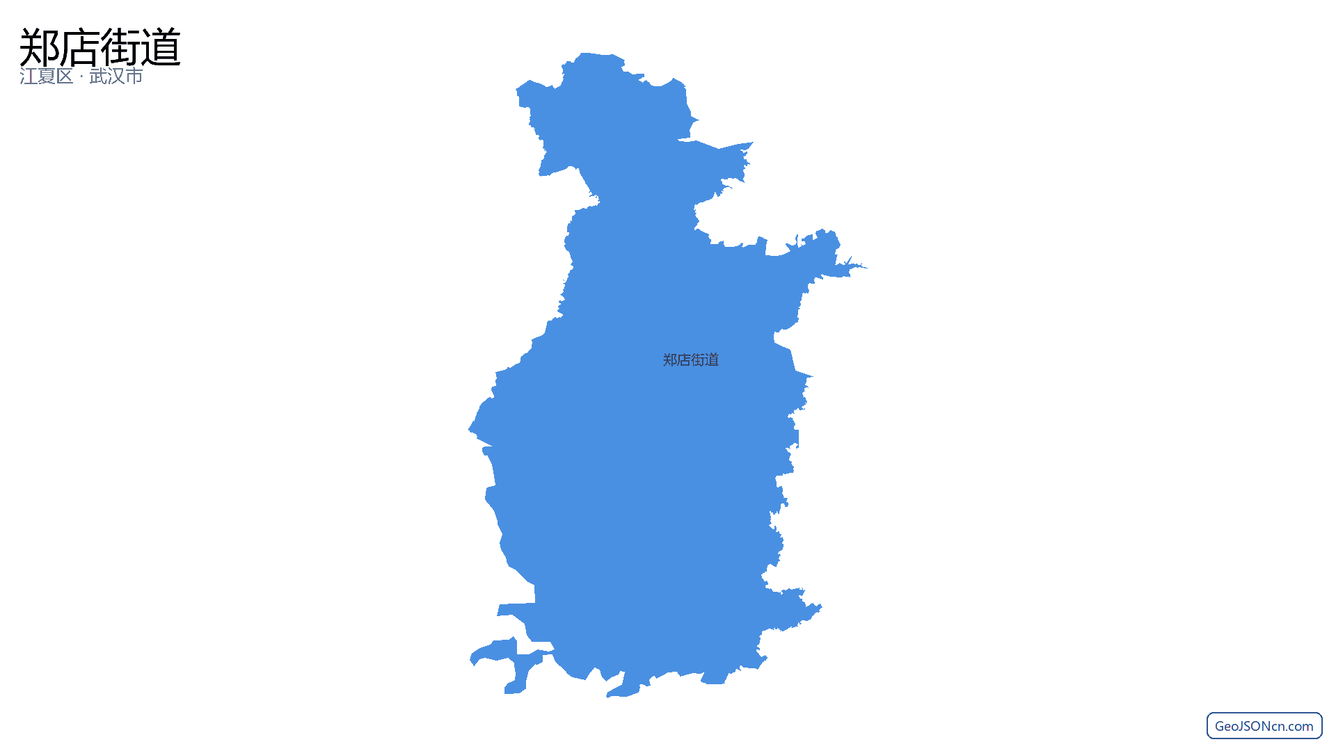 郑店街道行政区划边界地图（江夏区·武汉市）,提供GeoJSON、SHP矢量边界数据下载及高清地图大图(PNG/JPG) - GeoJSONcn.com