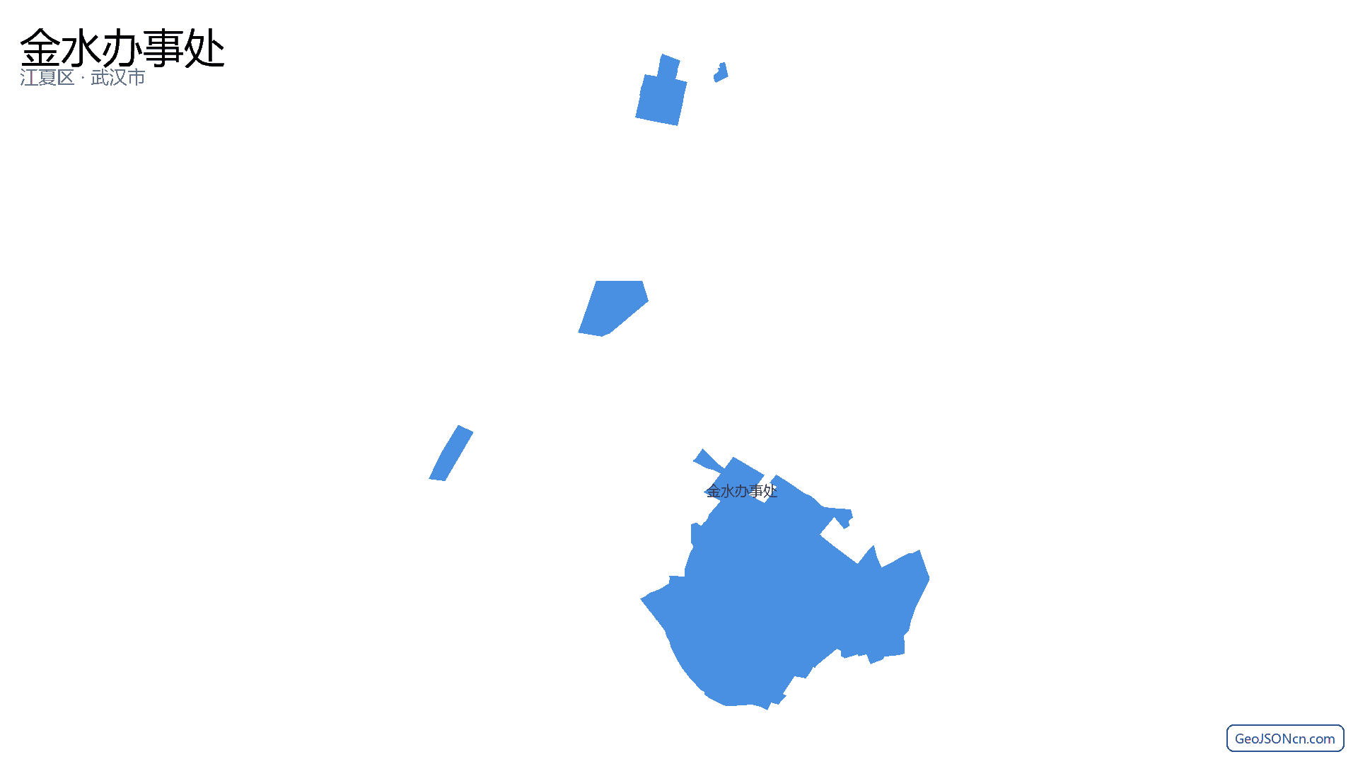 金水办事处行政区划边界地图(江夏区·武汉市),提供GeoJSON、SHP矢量边界数据下载及高清地图大图(PNG/JPG) - GeoJSONcn.com