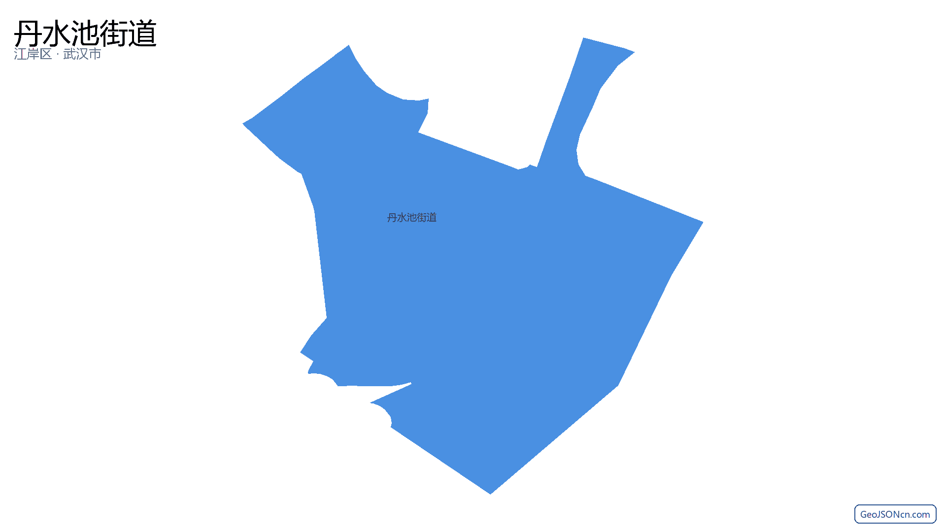 丹水池街道行政区划边界地图(江岸区·武汉市),提供GeoJSON、SHP矢量边界数据下载及高清地图大图(PNG/JPG) - GeoJSONcn.com