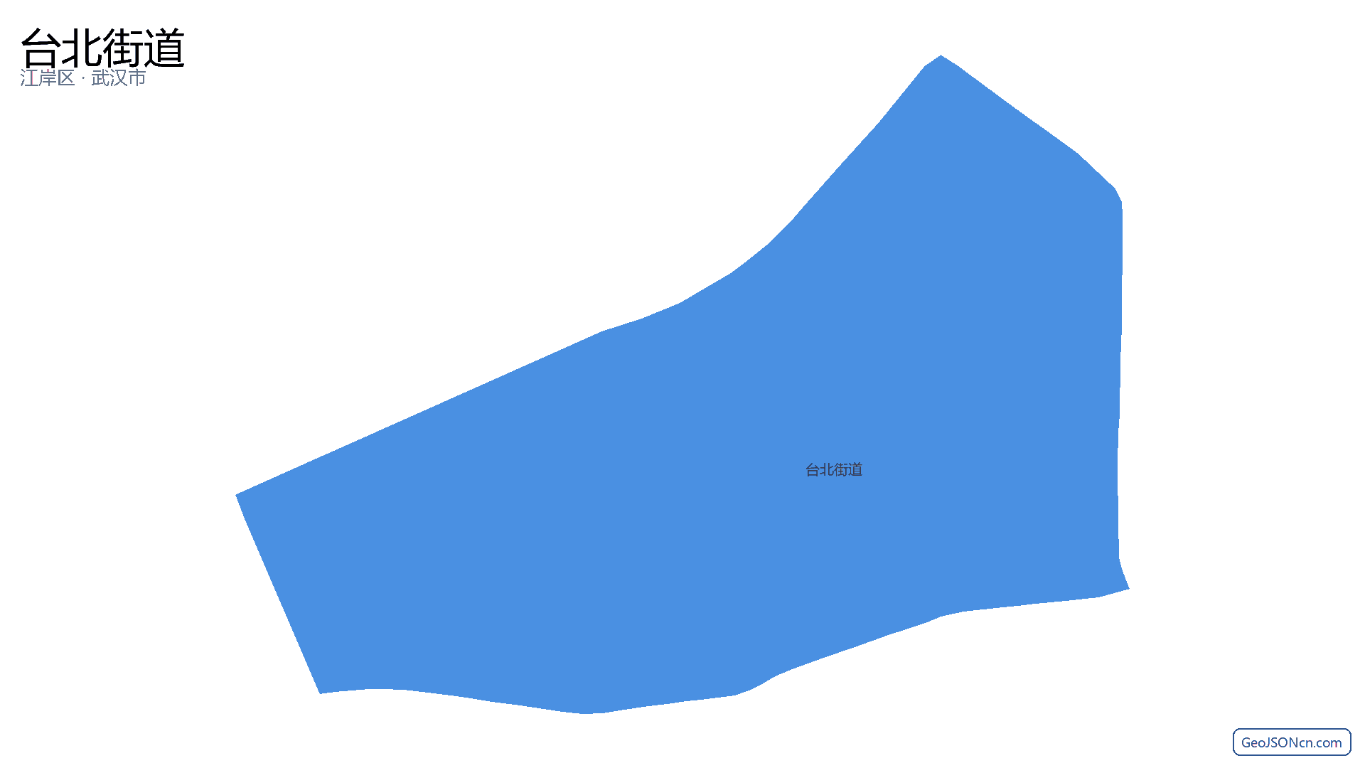 台北街道行政区划边界地图(江岸区·武汉市),提供GeoJSON、SHP矢量边界数据下载及高清地图大图(PNG/JPG) - GeoJSONcn.com
