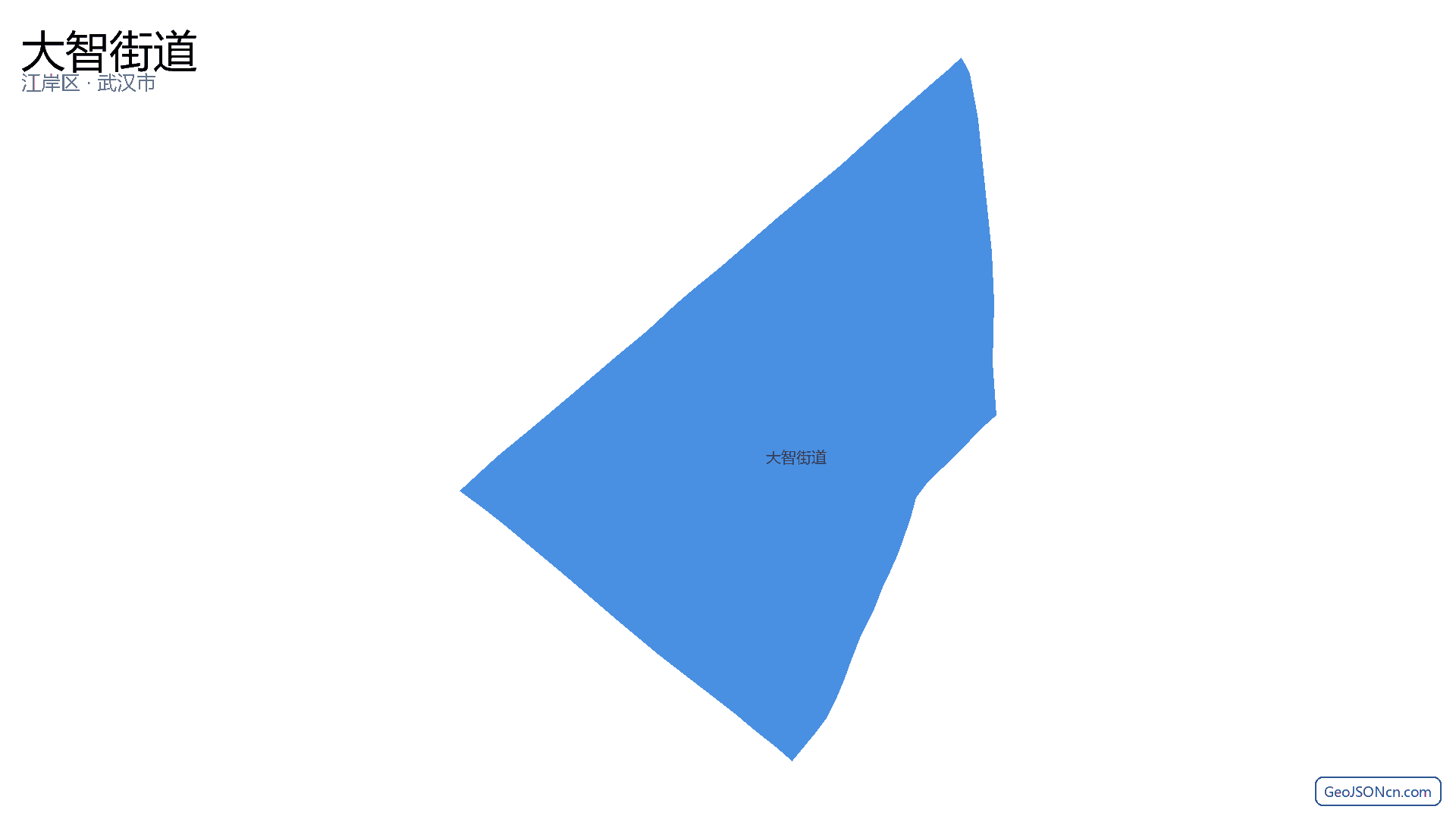 大智街道行政区划边界地图(江岸区·武汉市),提供GeoJSON、SHP矢量边界数据下载及高清地图大图(PNG/JPG) - GeoJSONcn.com