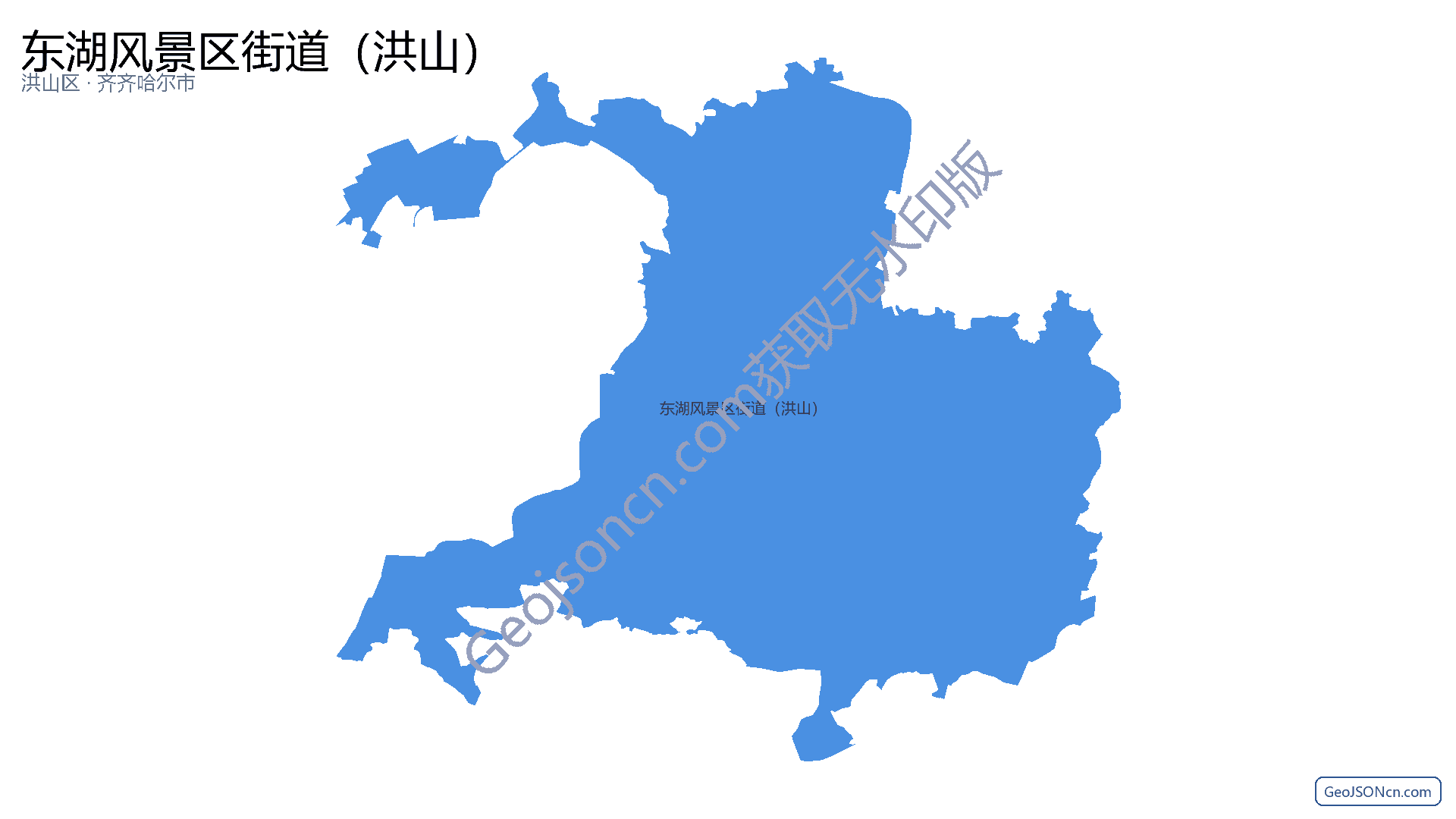 东湖风景区街道（洪山）行政区划边界地图（洪山区·武汉市）,提供GeoJSON、SHP矢量边界数据下载及高清地图大图(PNG/JPG) - GeoJSONcn.com