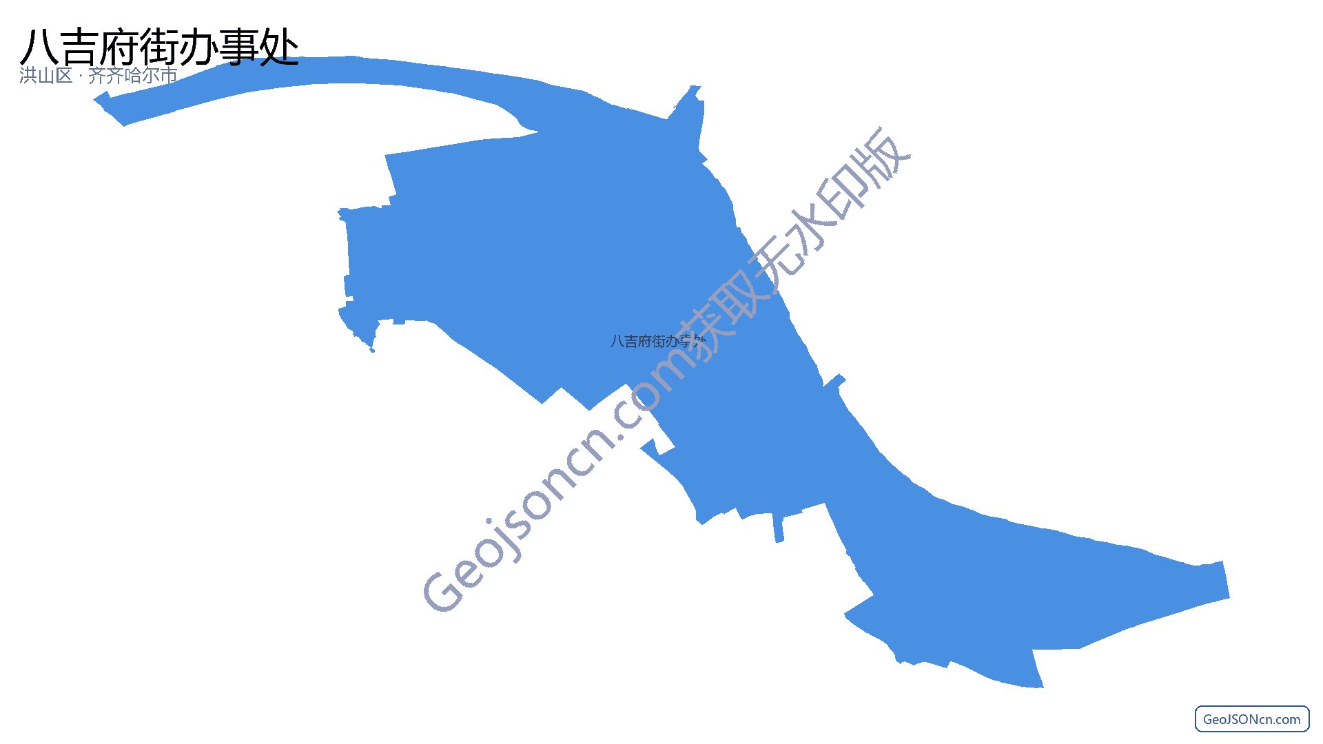 八吉府街办事处行政区划边界地图（洪山区·武汉市）,提供GeoJSON、SHP矢量边界数据下载及高清地图大图(PNG/JPG) - GeoJSONcn.com