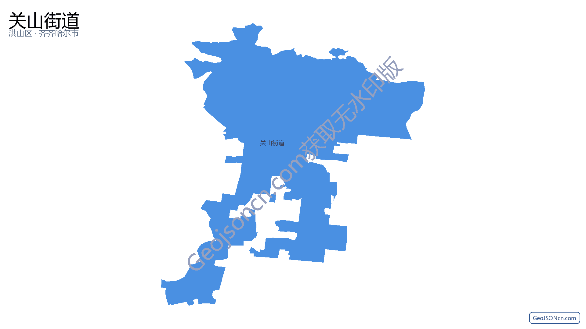 关山街道行政区划边界地图(洪山区·武汉市),提供GeoJSON、SHP矢量边界数据下载及高清地图大图(PNG/JPG) - GeoJSONcn.com