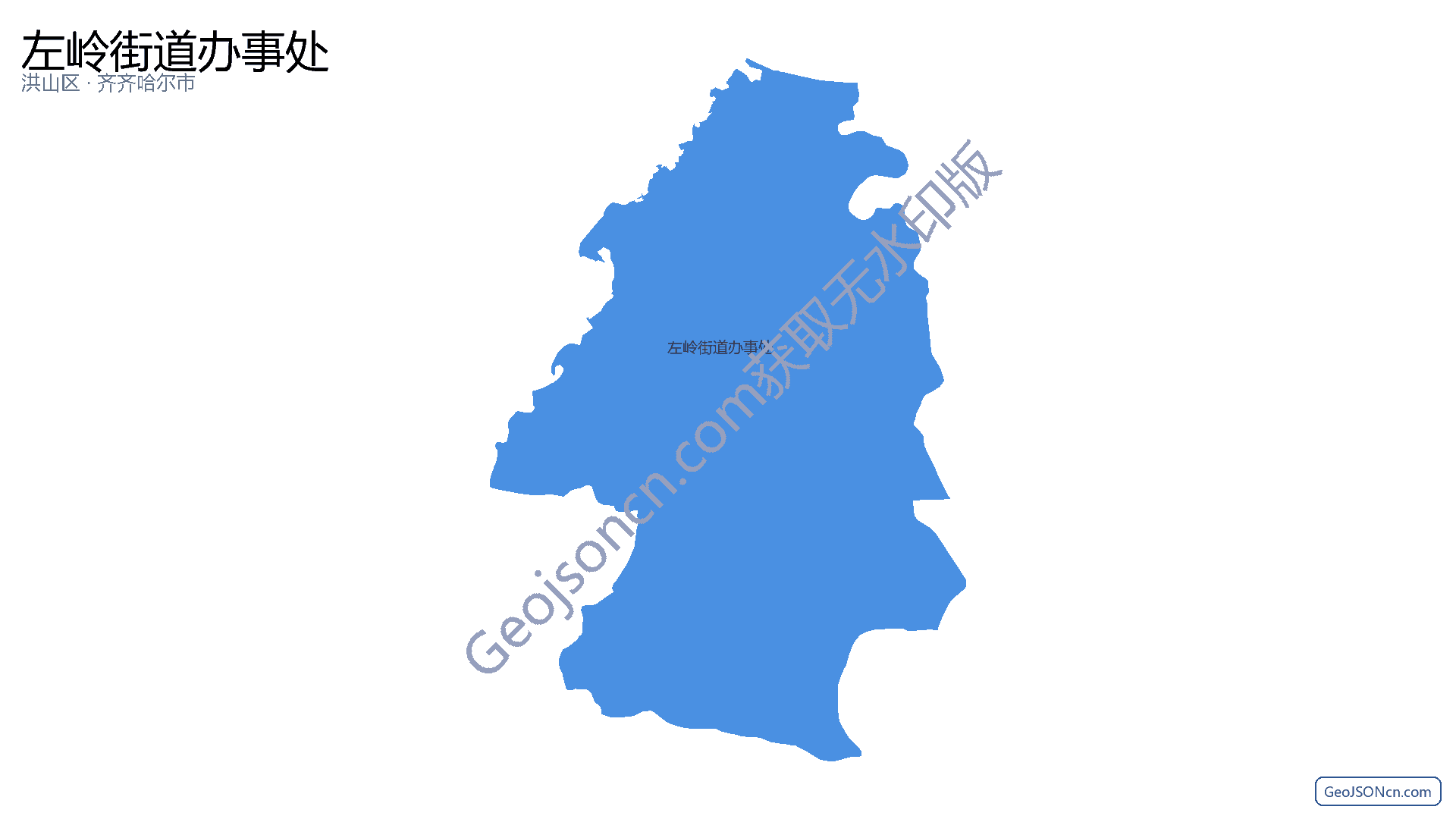 左岭街道办事处行政区划边界地图（洪山区·武汉市）,提供GeoJSON、SHP矢量边界数据下载及高清地图大图(PNG/JPG) - GeoJSONcn.com