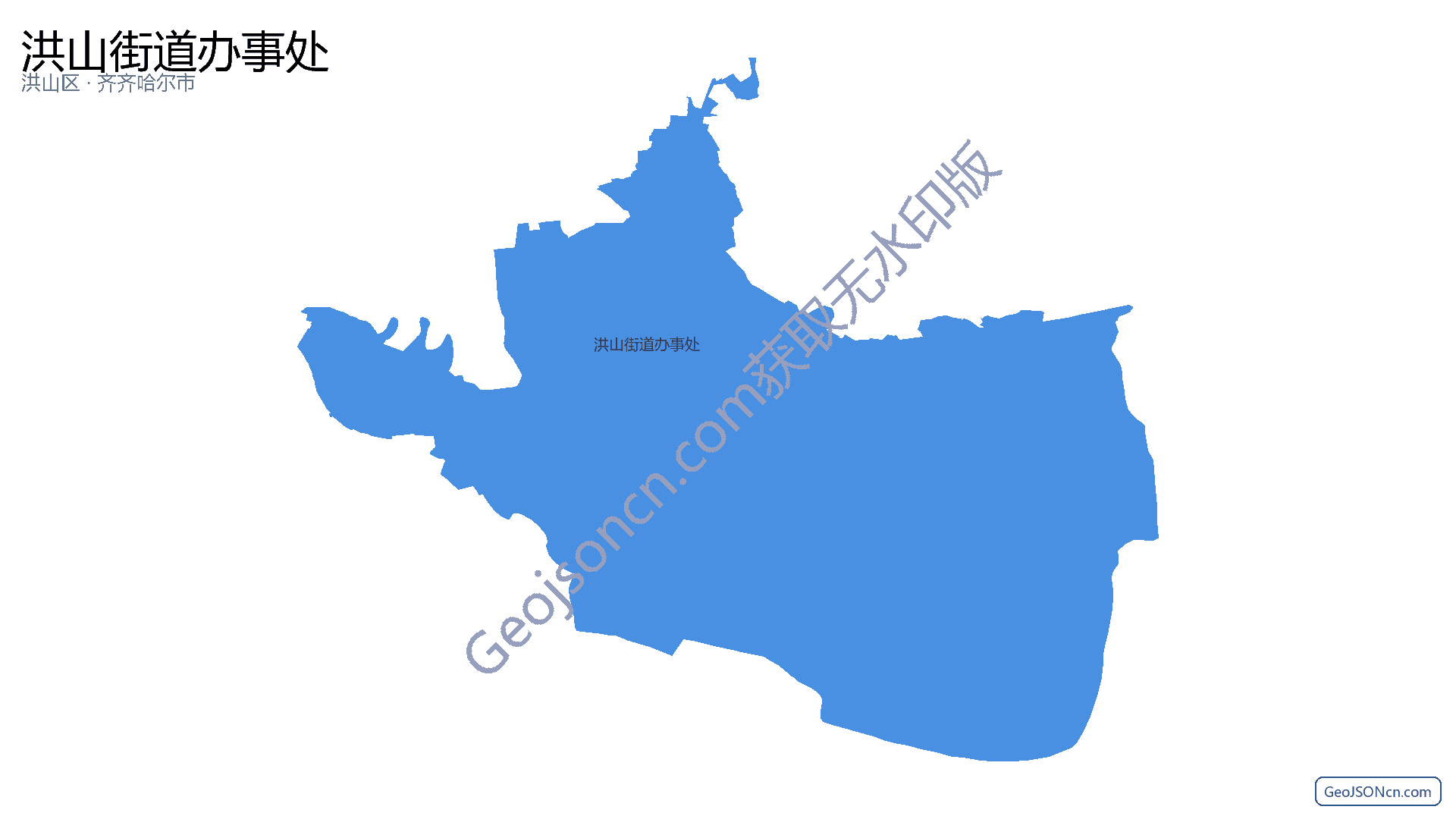 洪山街道办事处行政区划边界地图(洪山区·武汉市),提供GeoJSON、SHP矢量边界数据下载及高清地图大图(PNG/JPG) - GeoJSONcn.com