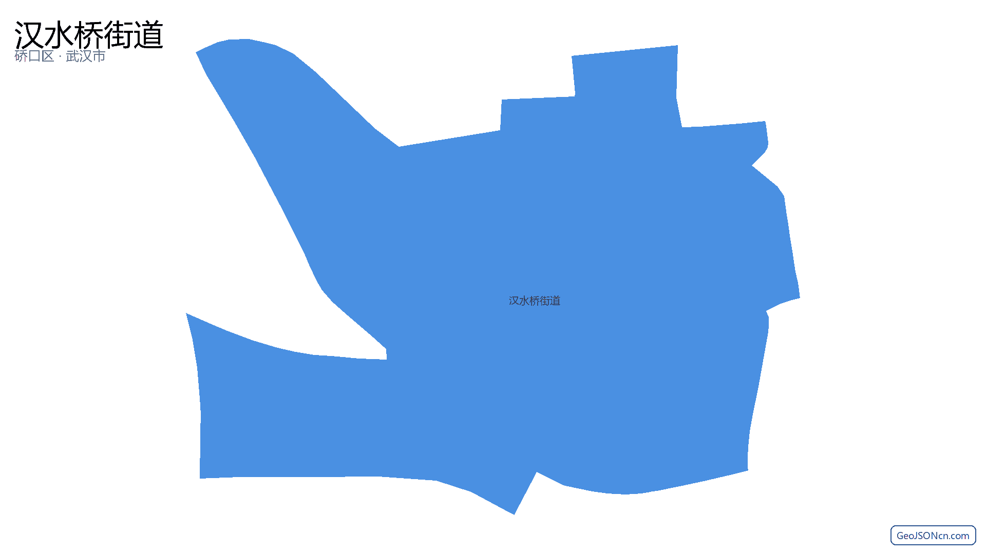 汉水桥街道行政区划边界地图（硚口区·武汉市）,提供GeoJSON、SHP矢量边界数据下载及高清地图大图(PNG/JPG) - GeoJSONcn.com