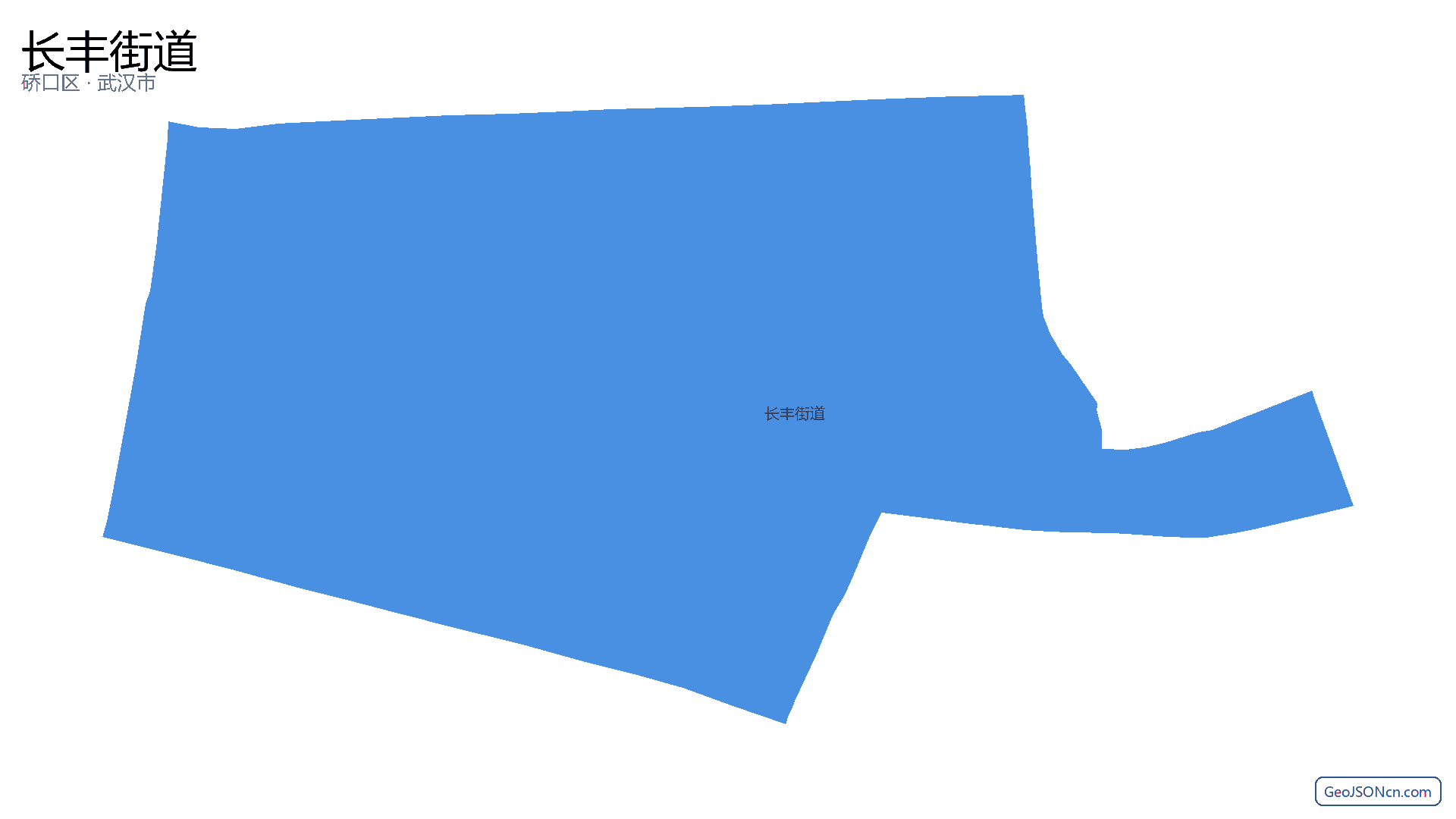 长丰街道行政区划边界地图（硚口区·武汉市）,提供GeoJSON、SHP矢量边界数据下载及高清地图大图(PNG/JPG) - GeoJSONcn.com