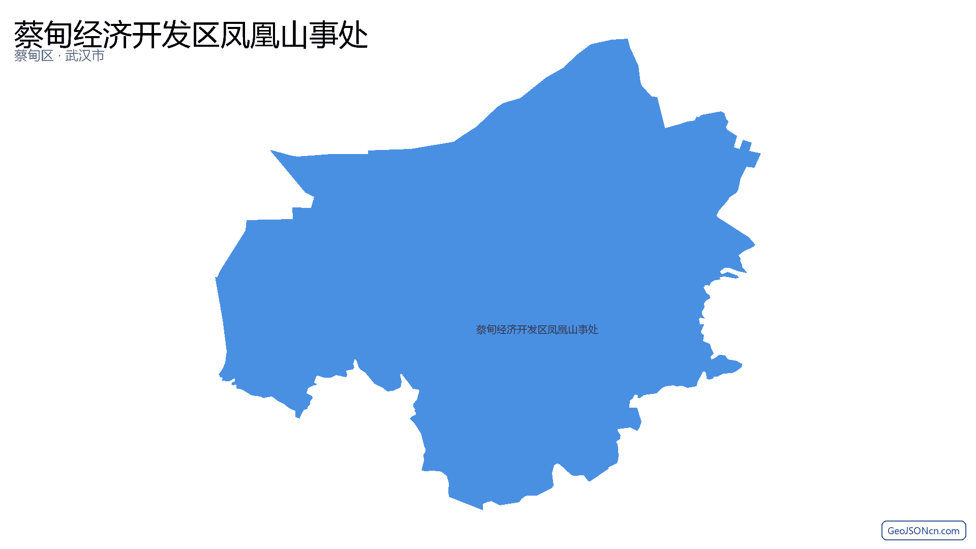 蔡甸经济开发区凤凰山事处行政区划边界地图（蔡甸区·武汉市）,提供GeoJSON、SHP矢量边界数据下载及高清地图大图(PNG/JPG) - GeoJSONcn.com