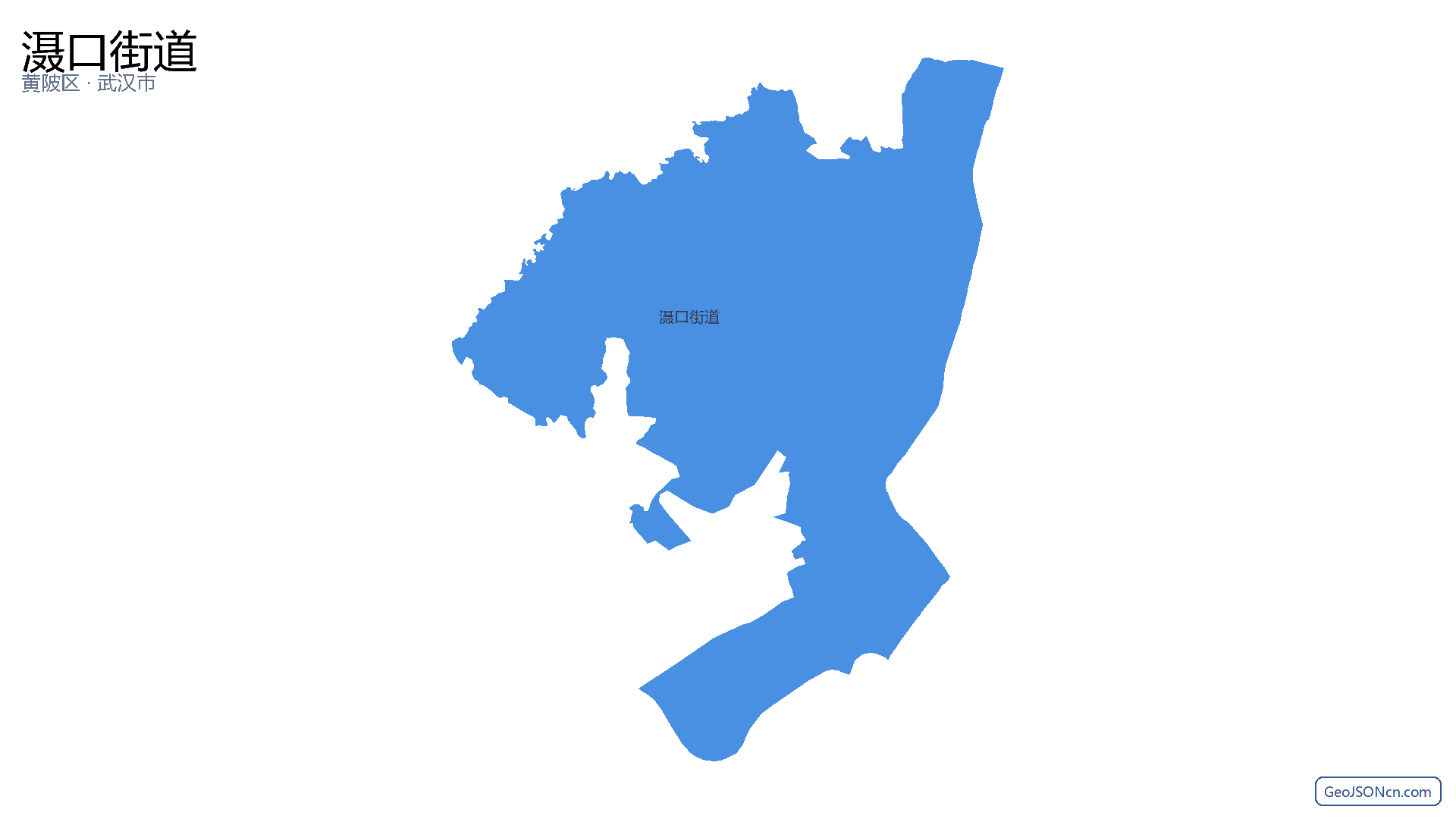 滠口街道行政区划边界地图(黄陂区·武汉市),提供GeoJSON、SHP矢量边界数据下载及高清地图大图(PNG/JPG) - GeoJSONcn.com