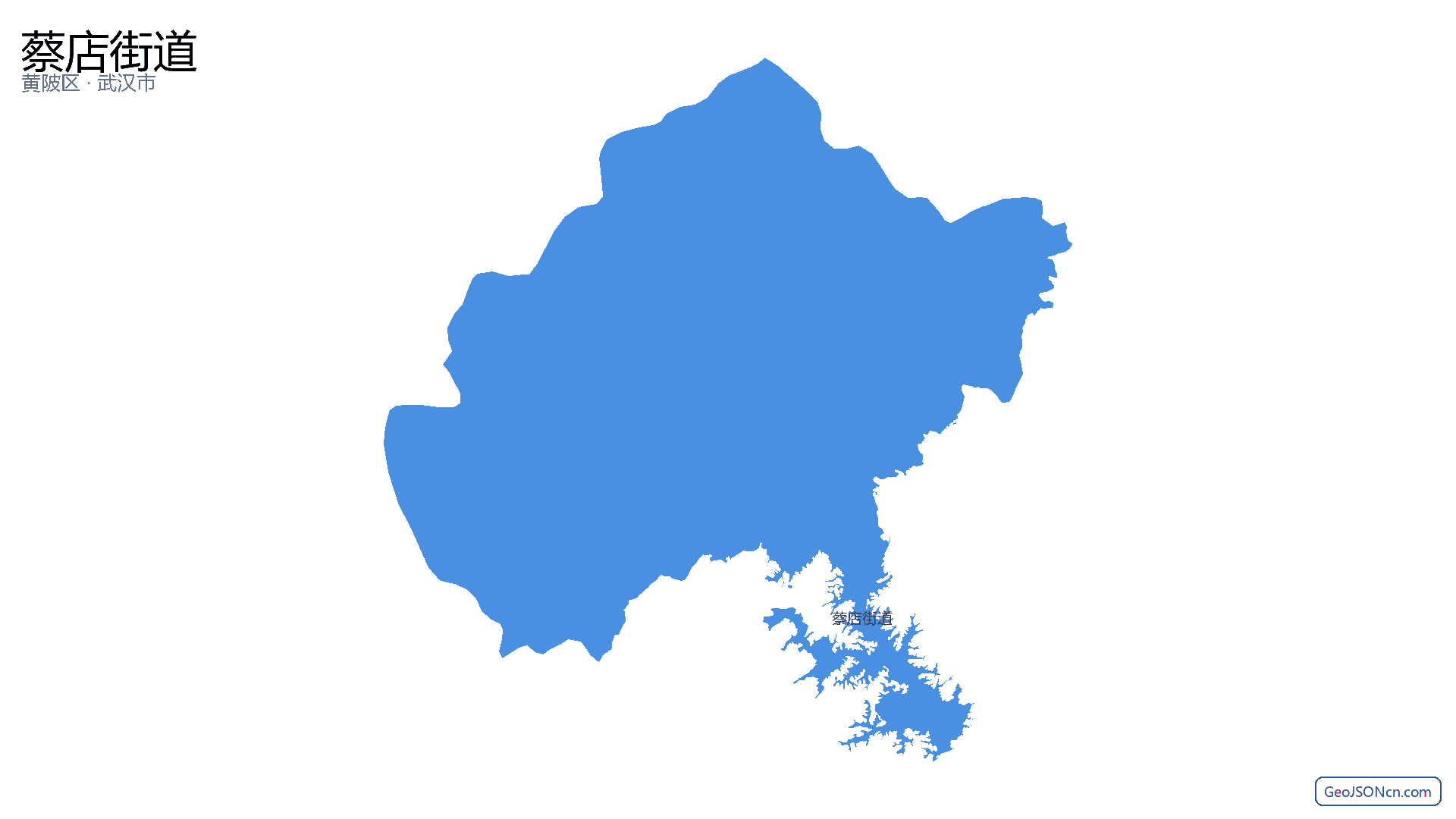 蔡店街道行政区划边界地图(黄陂区·武汉市),提供GeoJSON、SHP矢量边界数据下载及高清地图大图(PNG/JPG) - GeoJSONcn.com