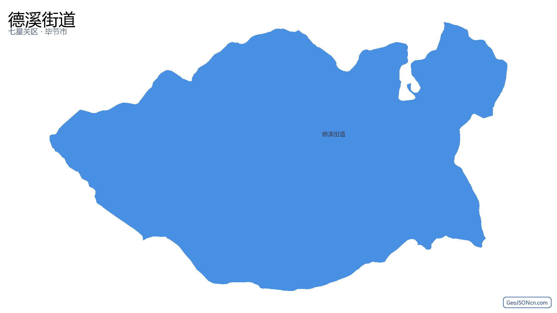 德溪街道行政区划边界地图（七星关区·毕节市）,提供GeoJSON、SHP矢量边界数据下载及高清地图大图(PNG/JPG) - GeoJSONcn.com
