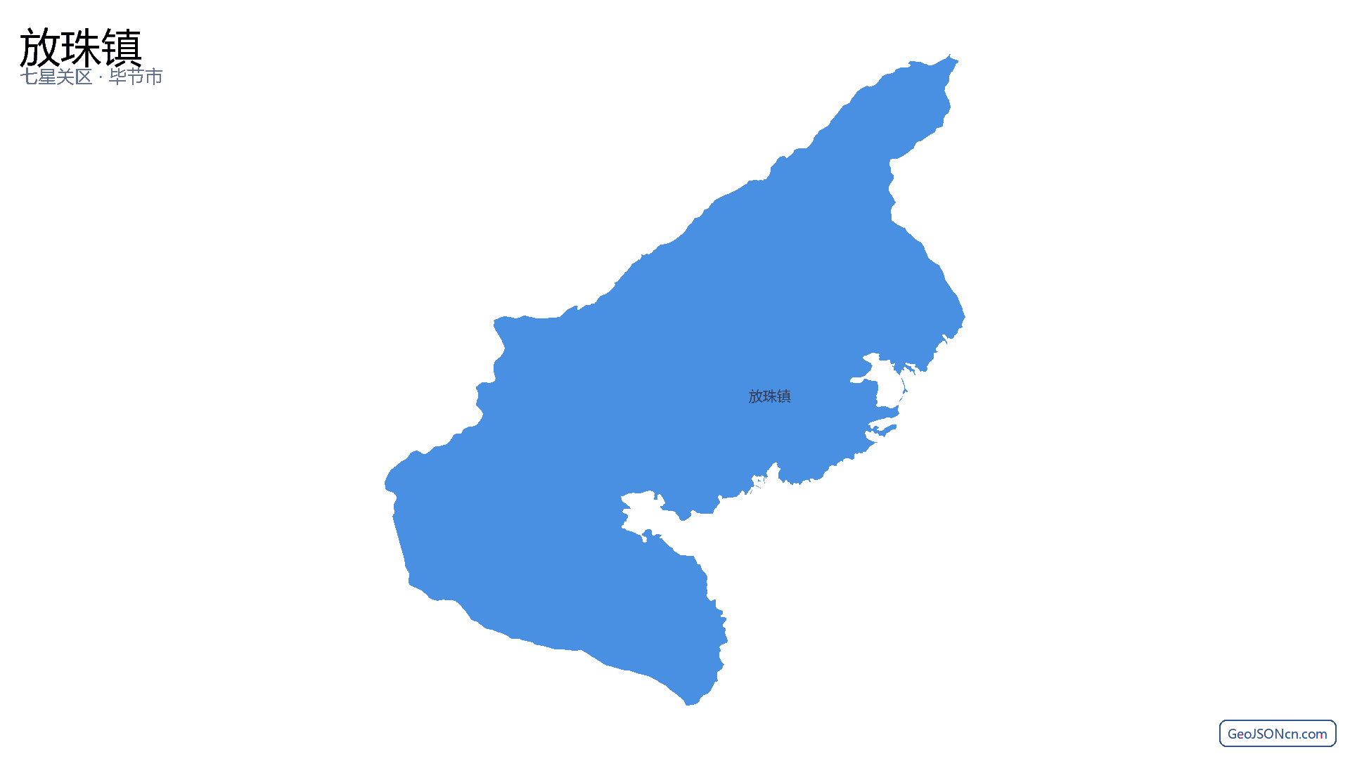 放珠镇行政区划边界地图(七星关区·毕节市),提供GeoJSON、SHP矢量边界数据下载及高清地图大图(PNG/JPG) - GeoJSONcn.com