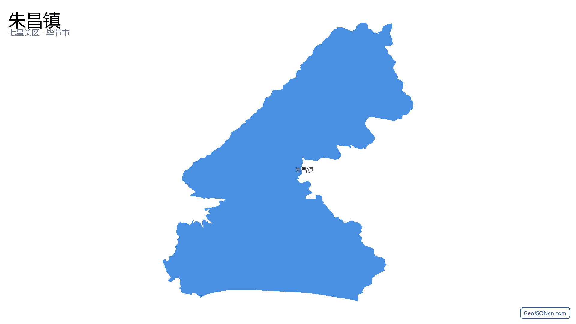 朱昌镇行政区划边界地图(七星关区·毕节市),提供GeoJSON、SHP矢量边界数据下载及高清地图大图(PNG/JPG) - GeoJSONcn.com