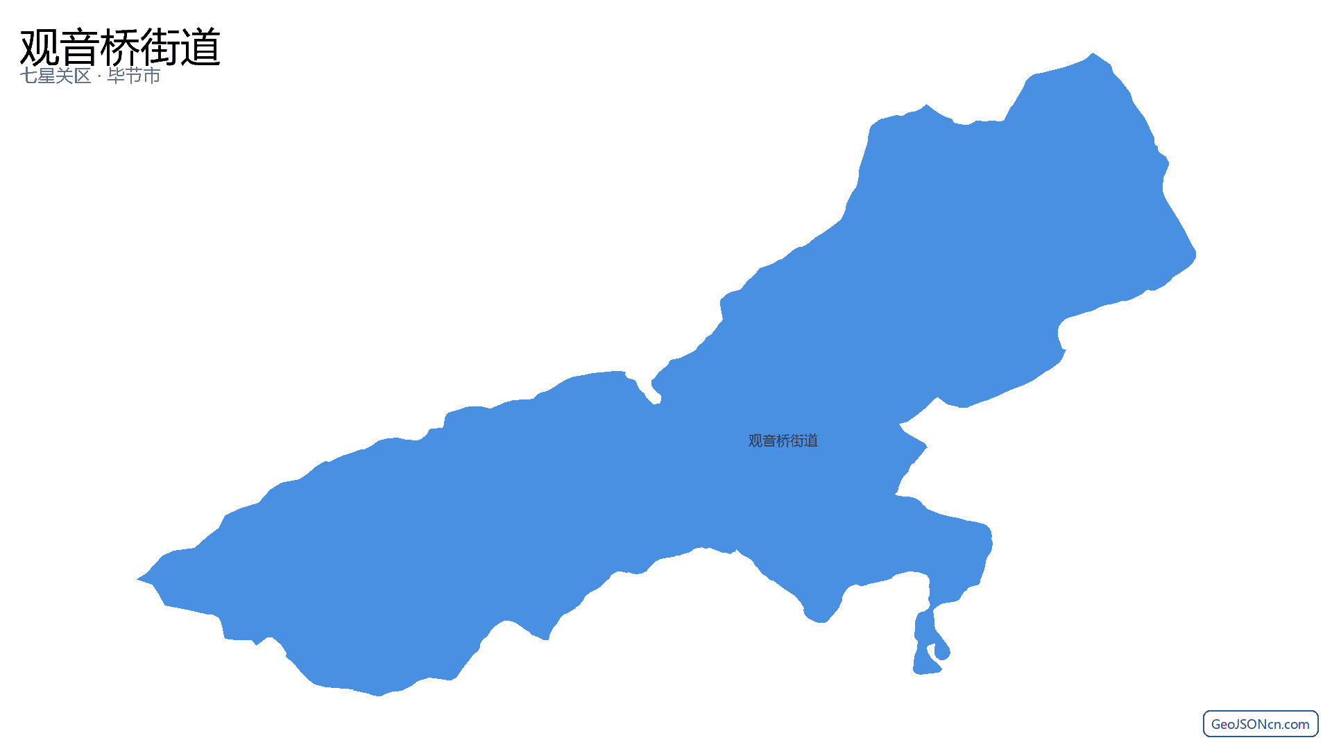 观音桥街道行政区划边界地图(七星关区·毕节市),提供GeoJSON、SHP矢量边界数据下载及高清地图大图(PNG/JPG) - GeoJSONcn.com
