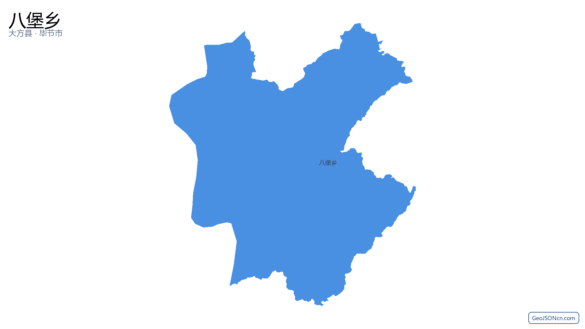 八堡乡行政区划边界地图(大方县·毕节市),提供GeoJSON、SHP矢量边界数据下载及高清地图大图(PNG/JPG) - GeoJSONcn.com