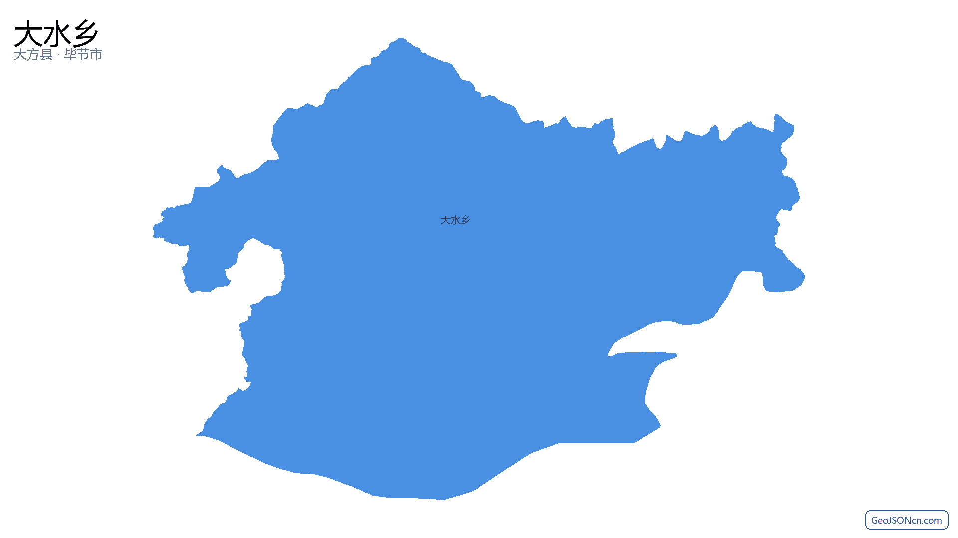 大水乡行政区划边界地图（大方县·毕节市）,提供GeoJSON、SHP矢量边界数据下载及高清地图大图(PNG/JPG) - GeoJSONcn.com